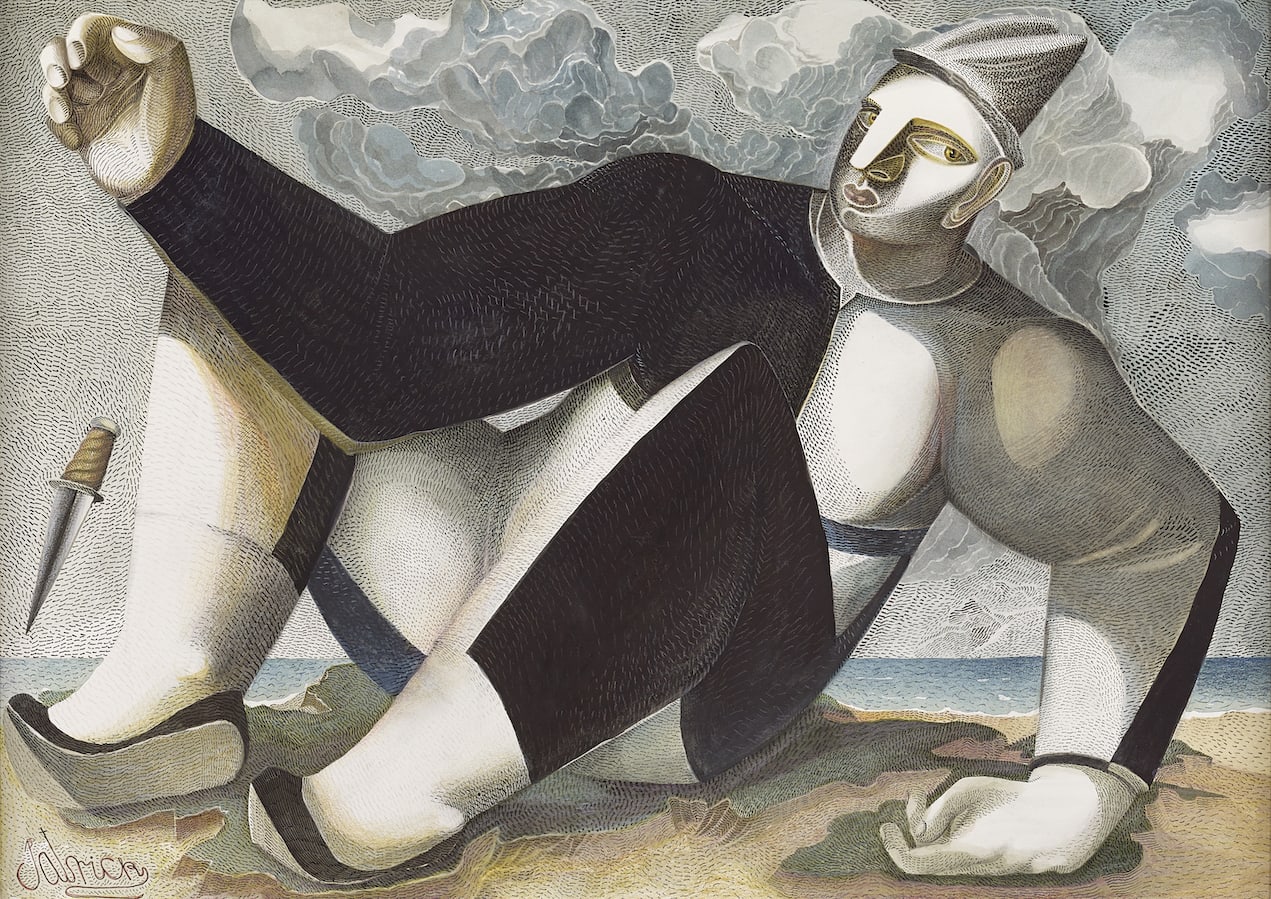 John Byrne RSA, An Unsolved Crime, 1997