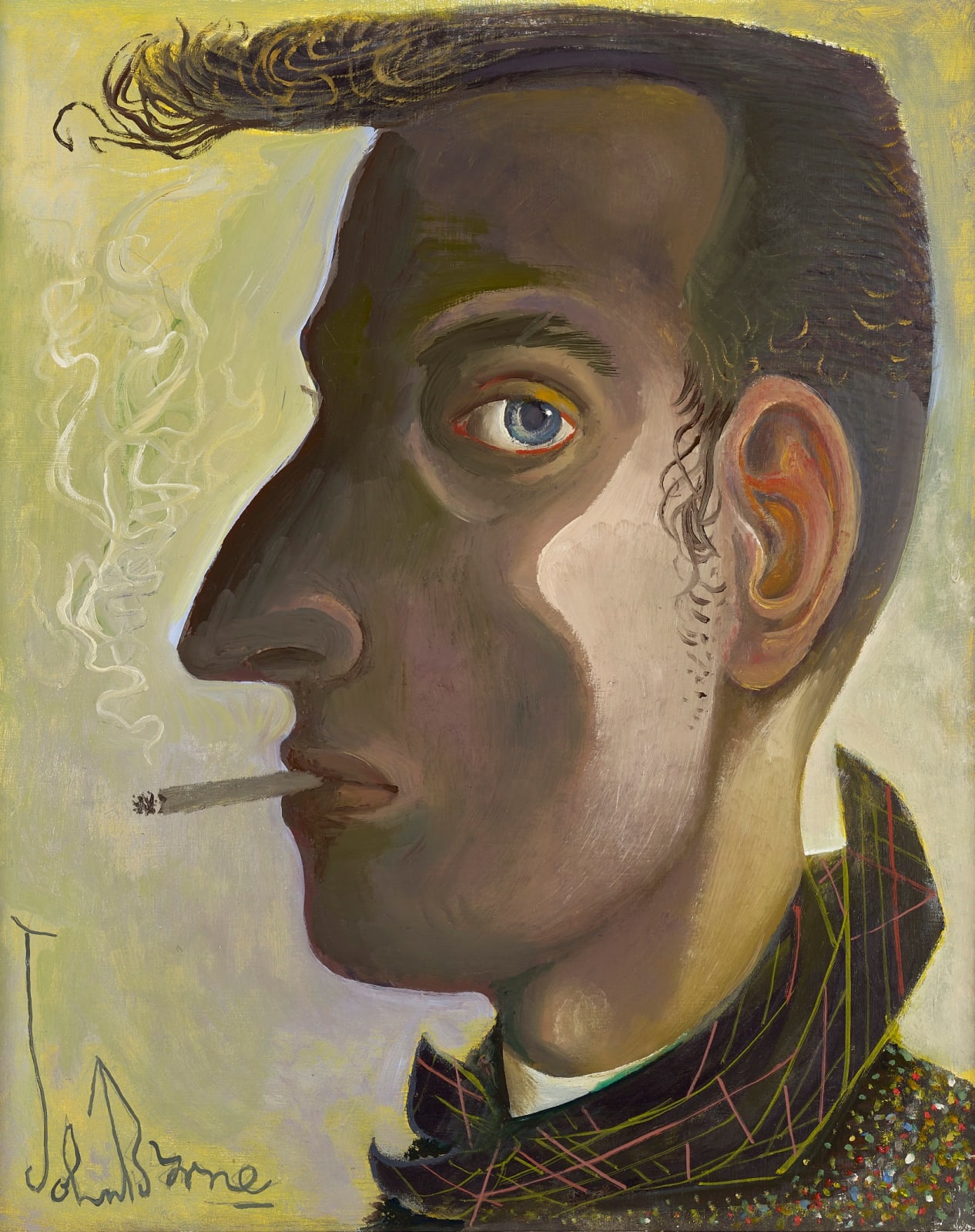 John Byrne RSA, Young Guy with Flat Top, 2017