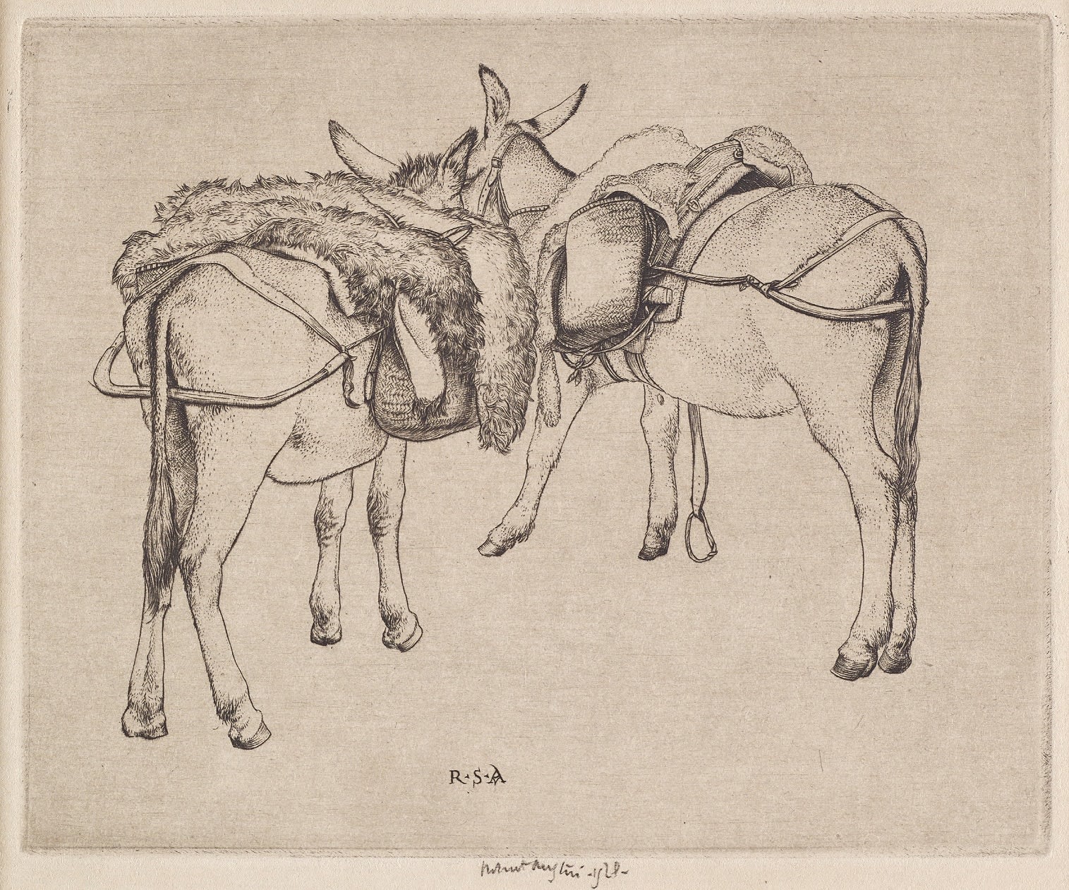 Robert Sargent Austin RA, Donkeys, 1928