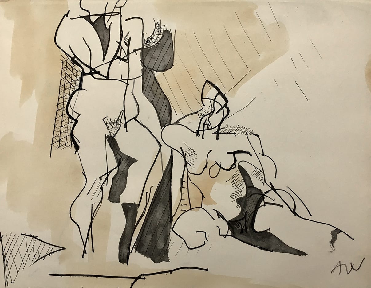 Anthony Whishaw RA, Two Models, 1964