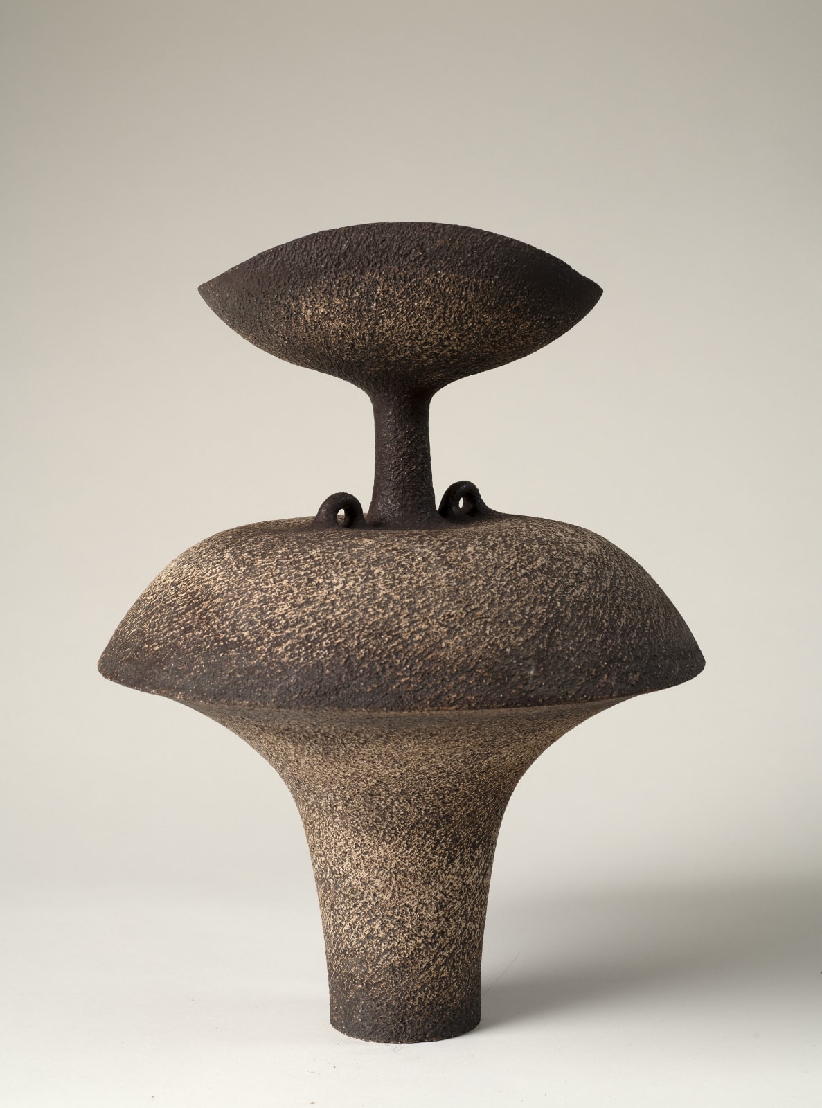 Waistel Cooper, Sculptural dual-form vase, 1960s