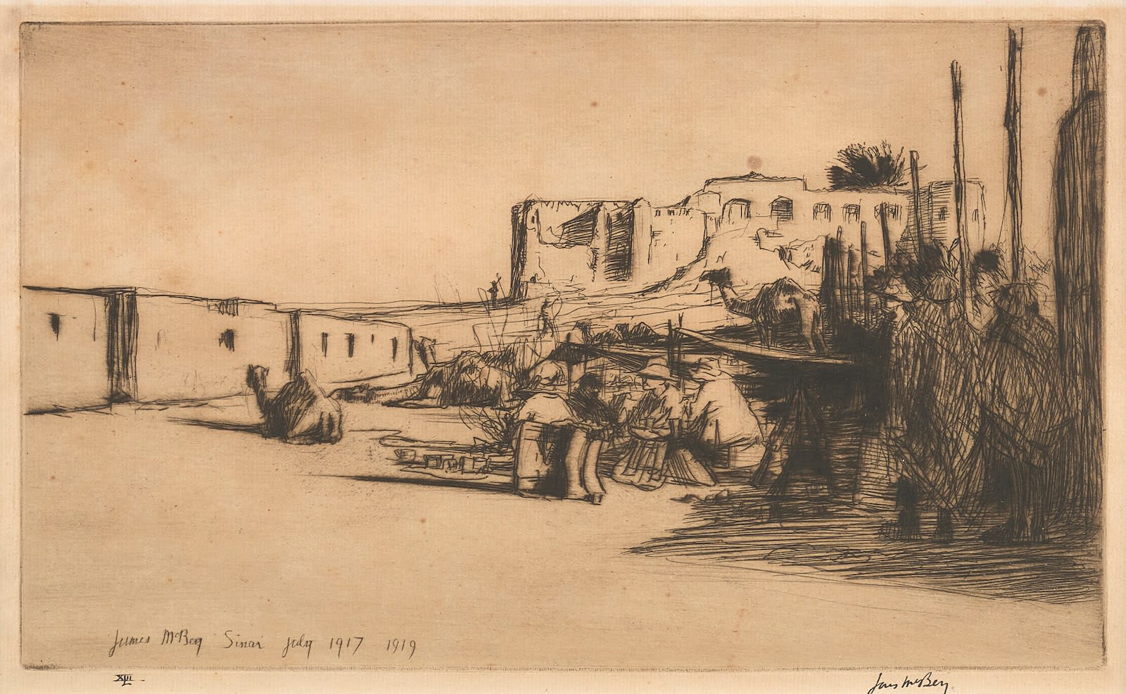 James McBey, A Deserted Oasis, 1919