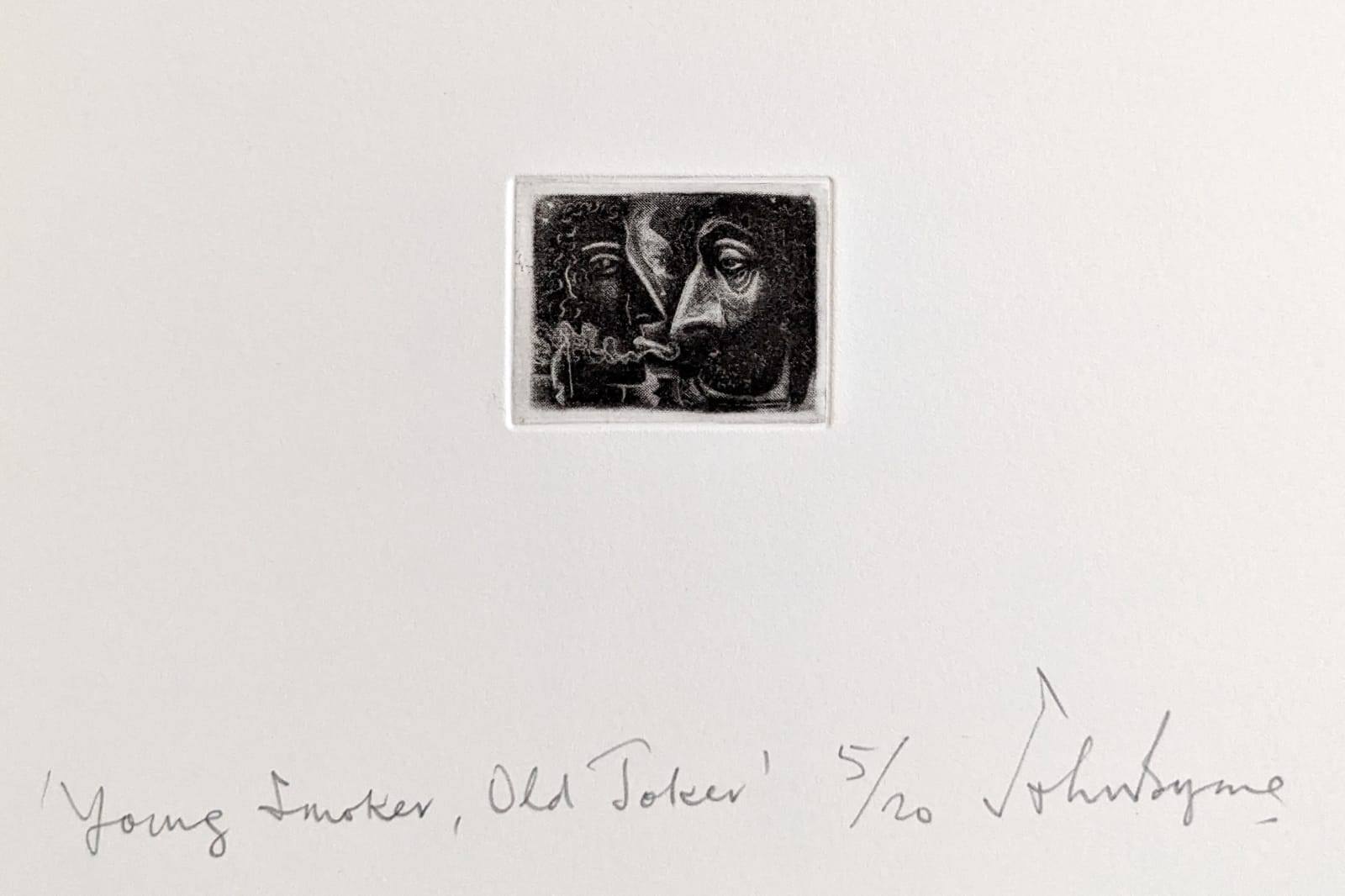 John Byrne RSA, Young Smoker, Old Joker, 2010