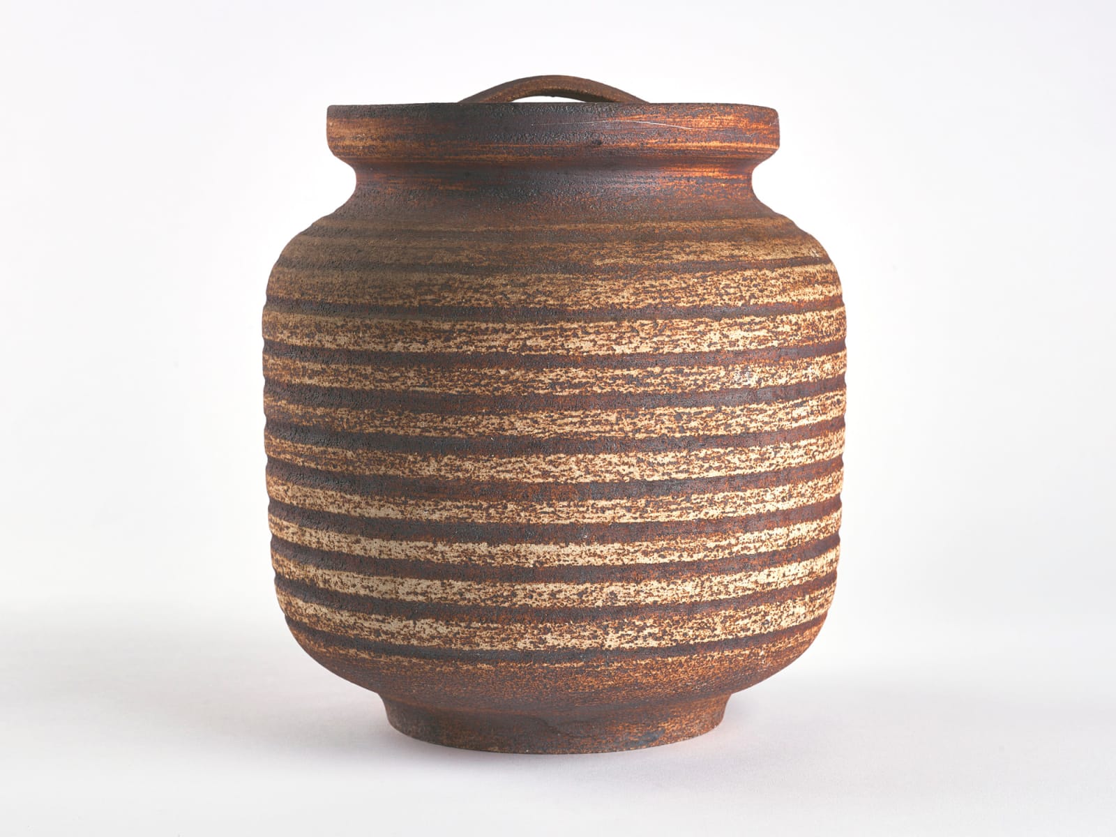 Waistel Cooper, Lidded barrel jar, 1970s