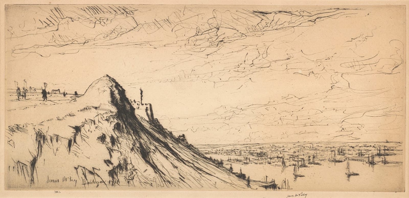 James McBey, A Norman Port, 1916