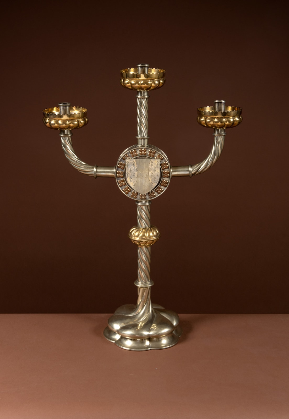 A. W. N. Pugin, Three Branch Candelabra, 1840