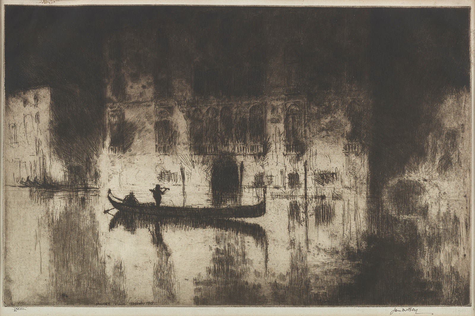 James McBey, Venetian Night, 1930
