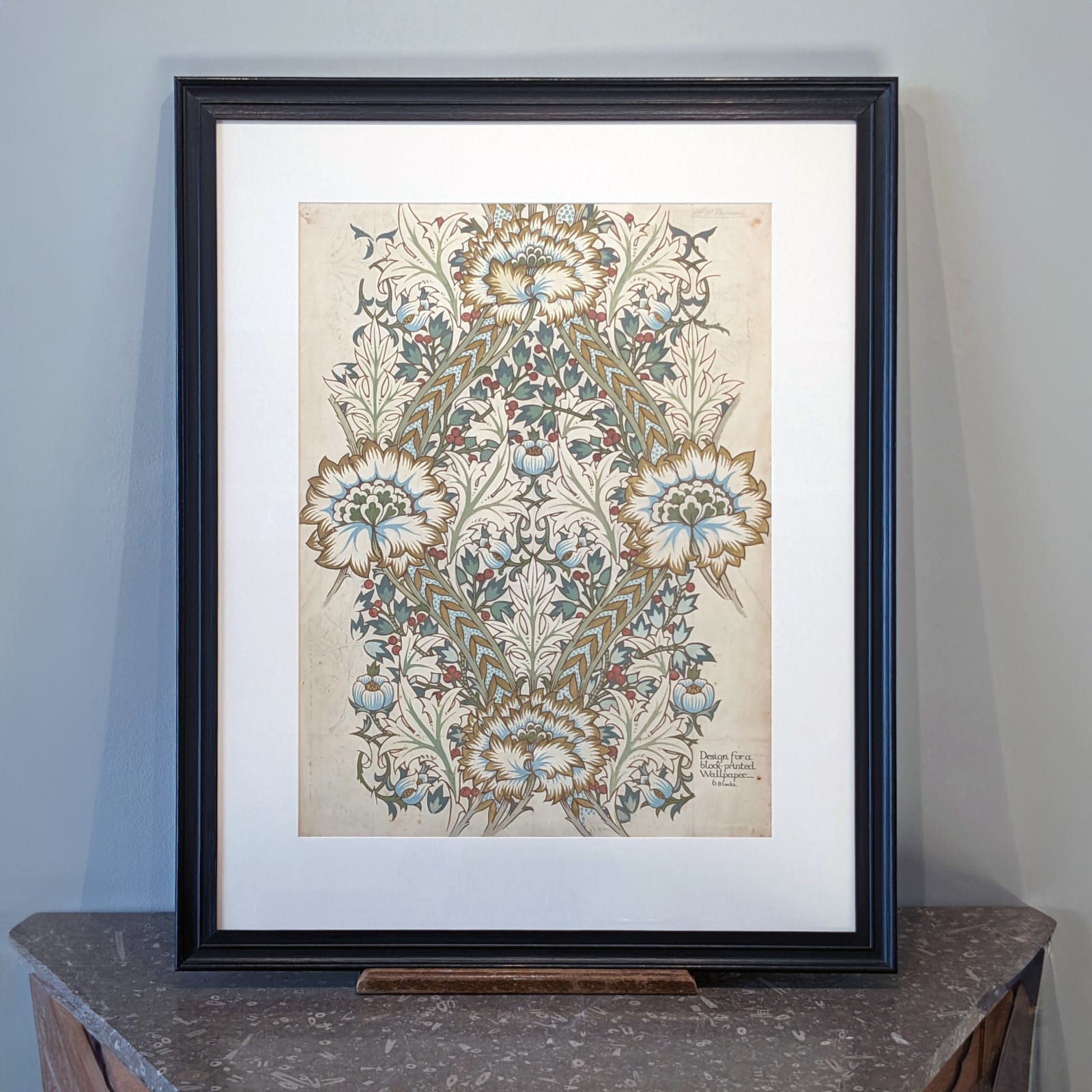 Frederick Burrows, Design for a block printed wallpaper