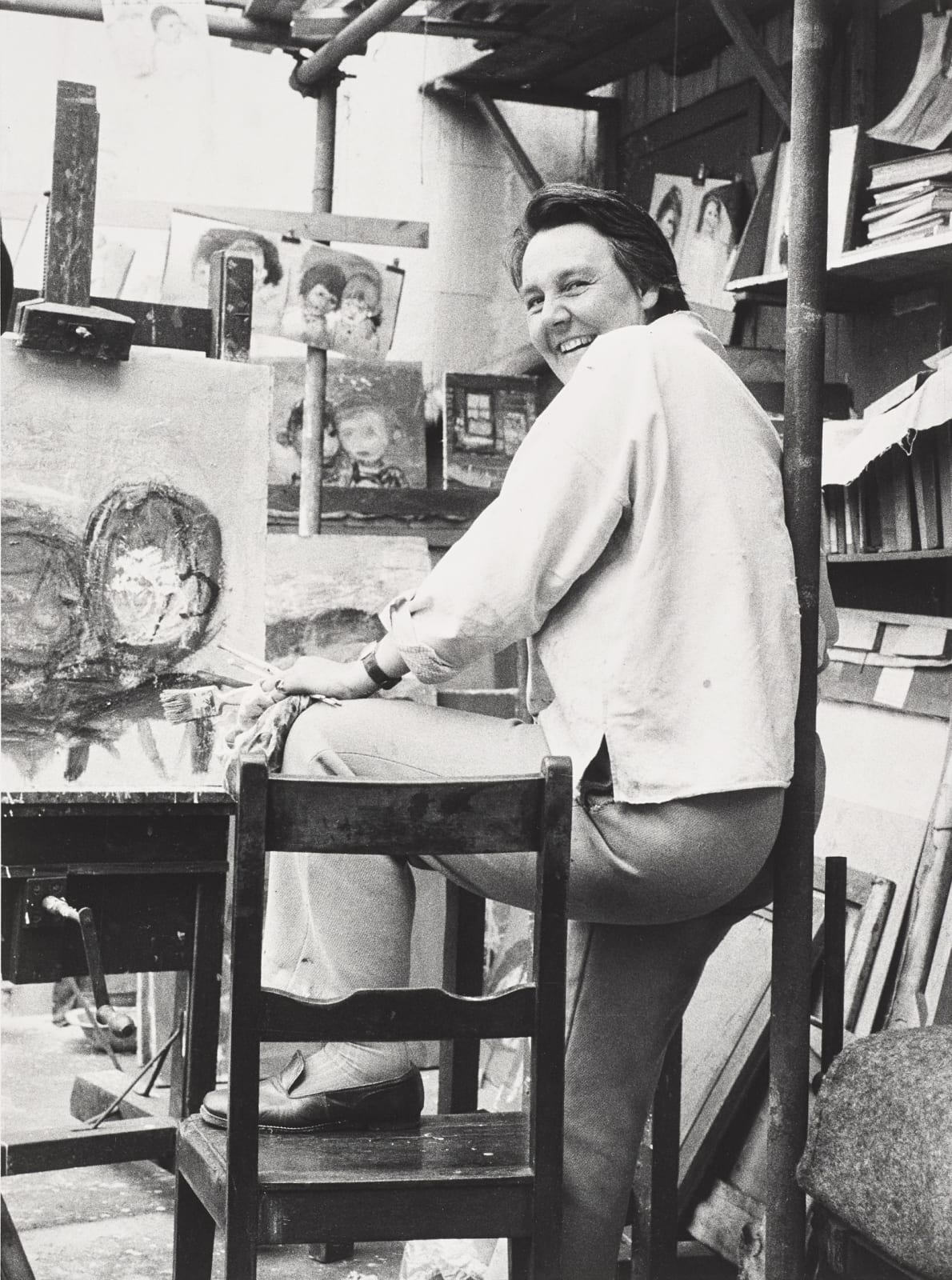 Oscar Marzaroli, Joan Eardley in her Townhead studio, 1962