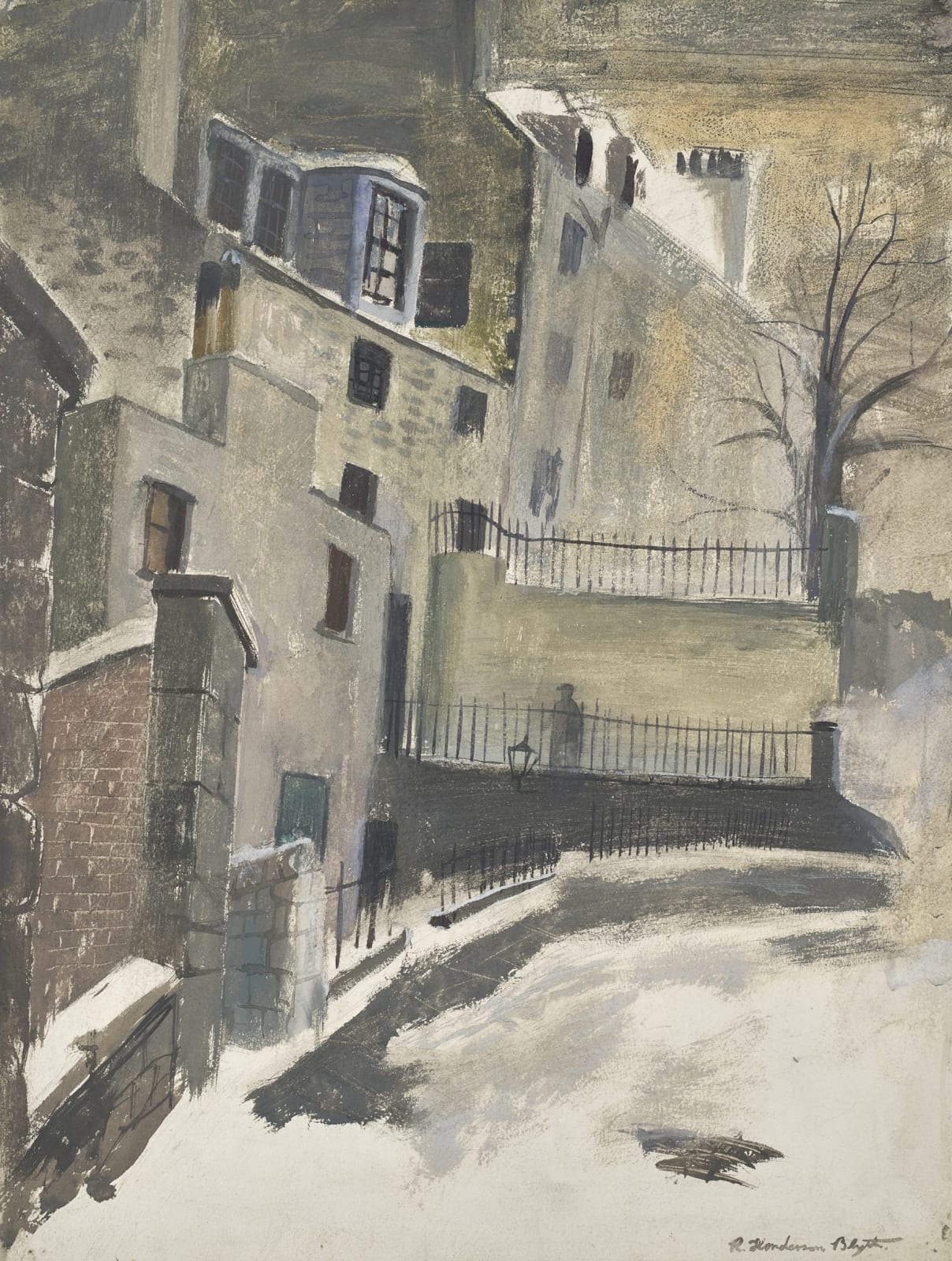 Robert Henderson Blyth RSA RSW, Houses, Calton Hill, Edinburgh, 1948