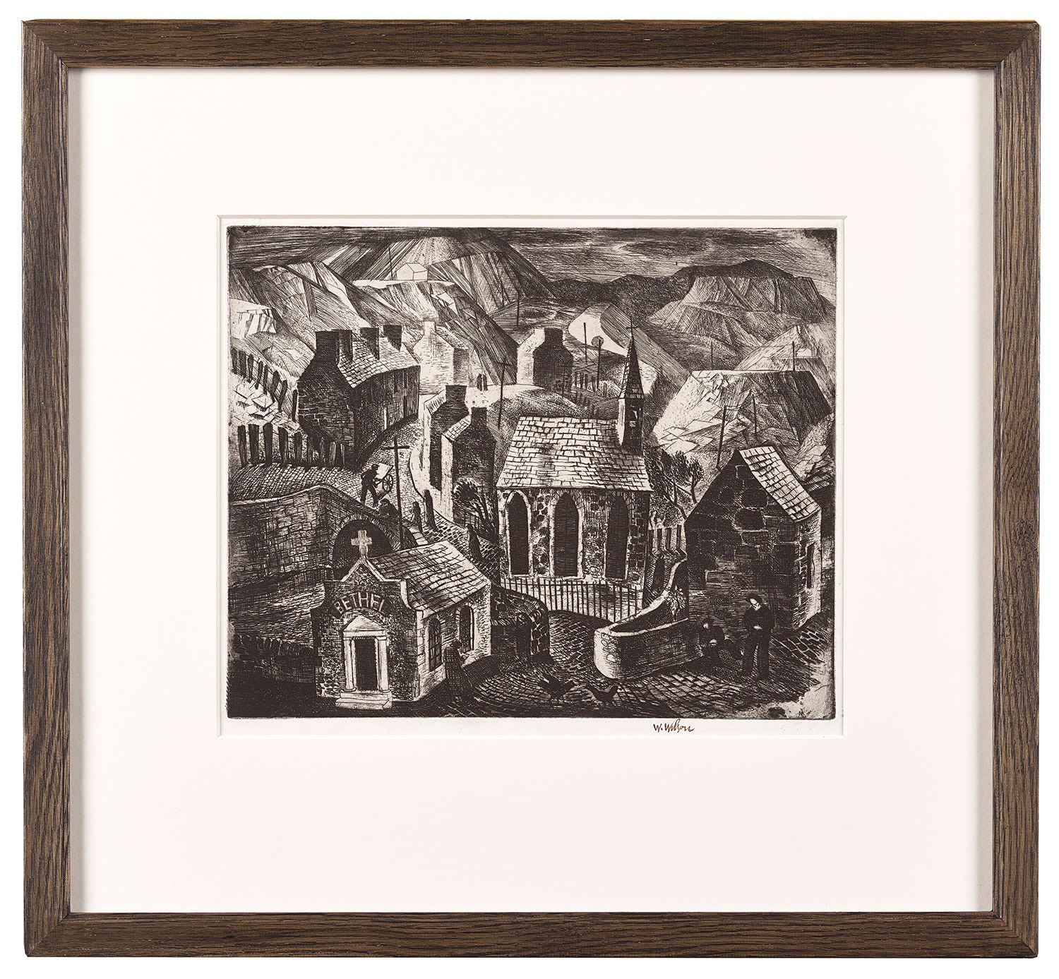 William Wilson RSA RSW, Welsh Village, c.1940