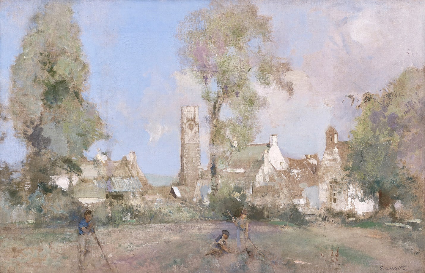 Edward Arthur Walton RSA PRSW, The Clocktower, Gatehouse of Fleet, 1922