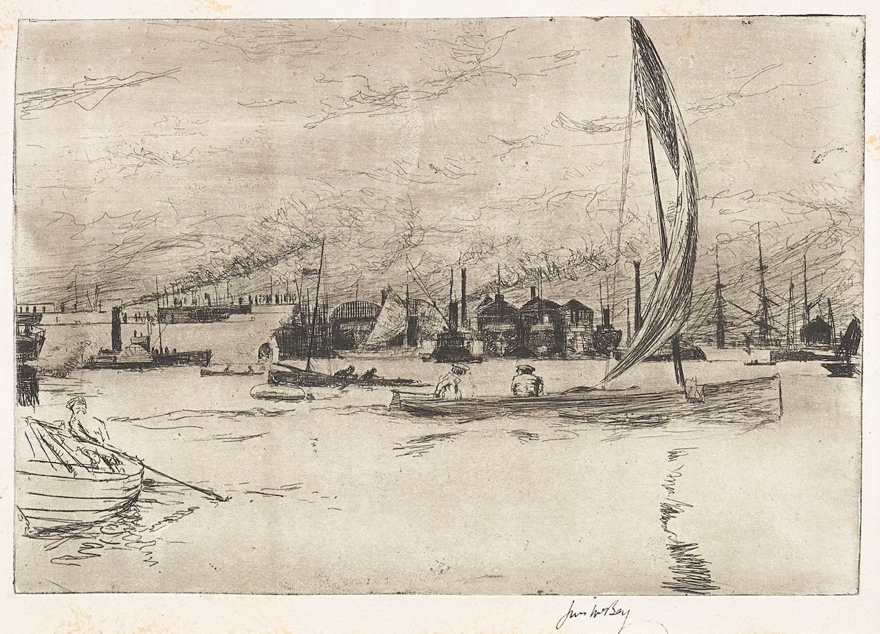 James McBey, Ship Building Yards, 1904
