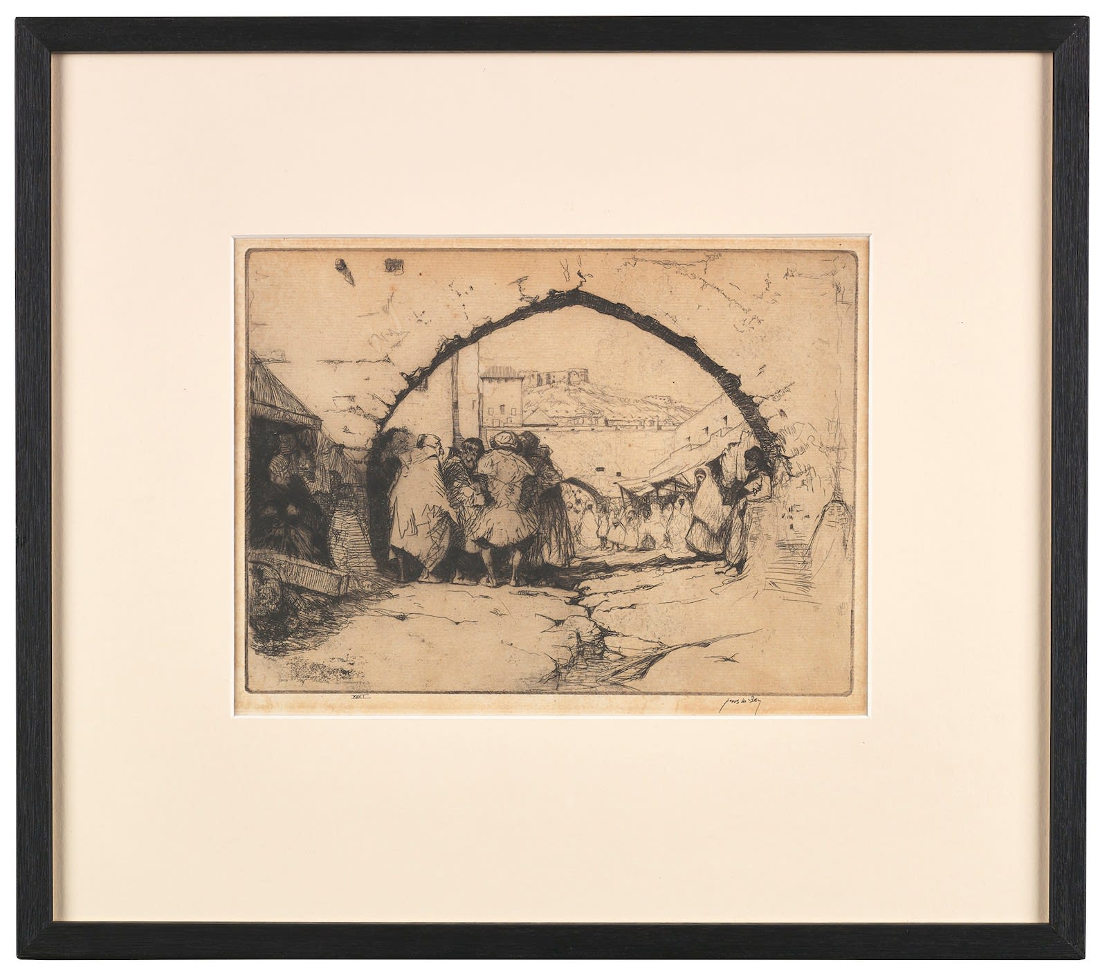 James McBey, The Jewish Quarter, Tetuan, 1912