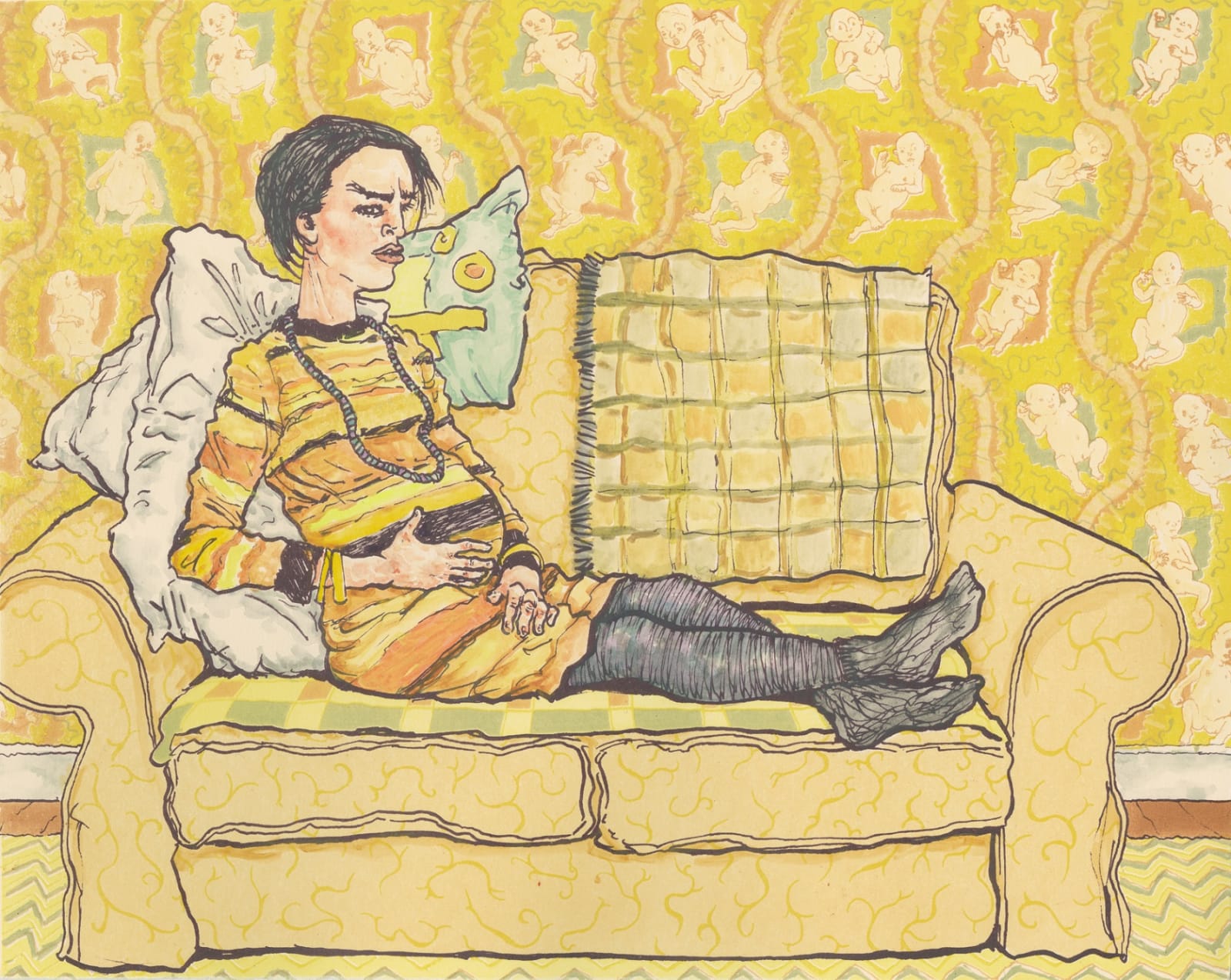 Robert Powell, The Yellow Wallpaper or the Confinement of Danaë, 2020