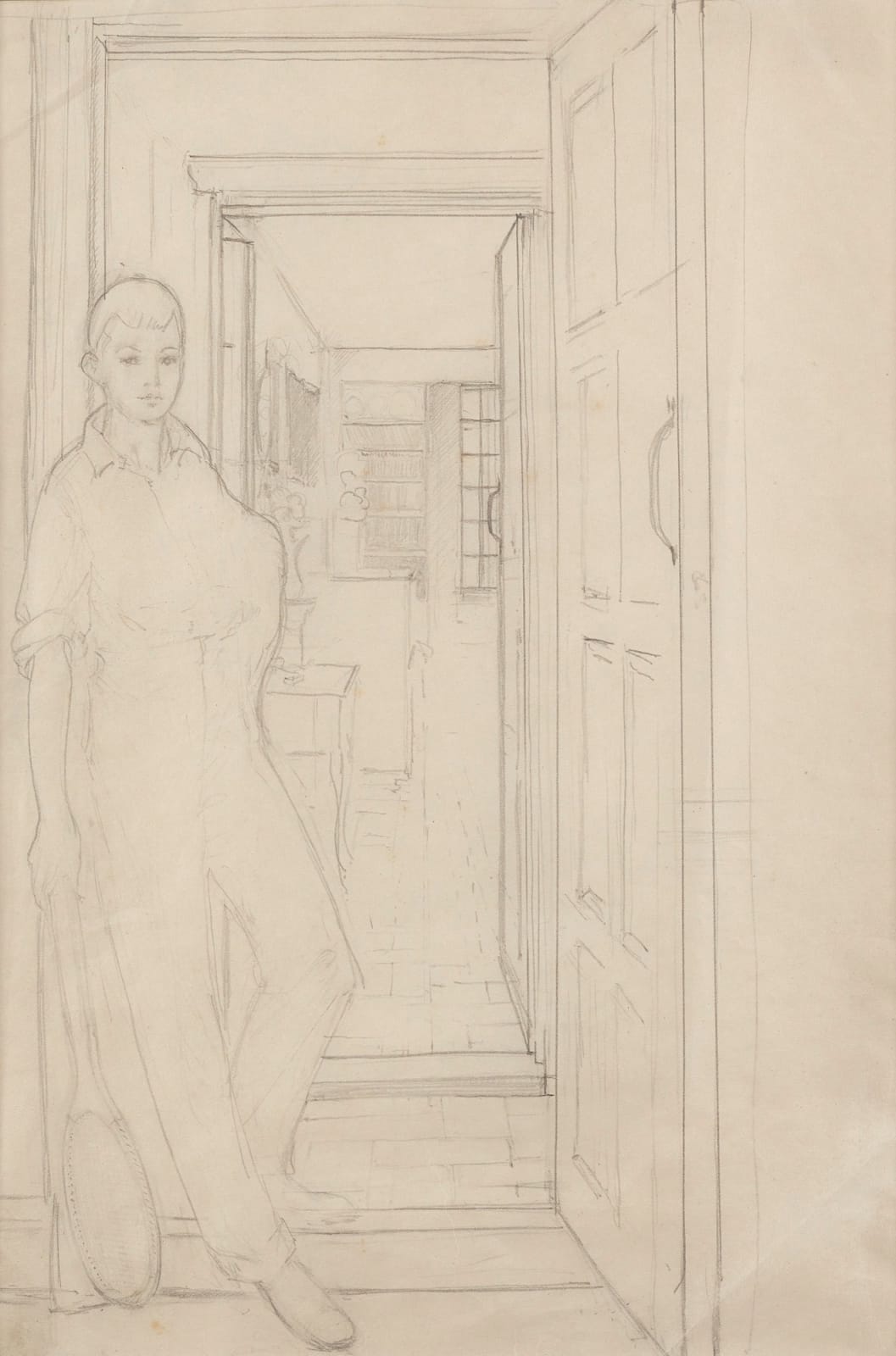 Sir William Oliphant Hutchison PRSA, Interior at Blyth Hill with HP Hutchison