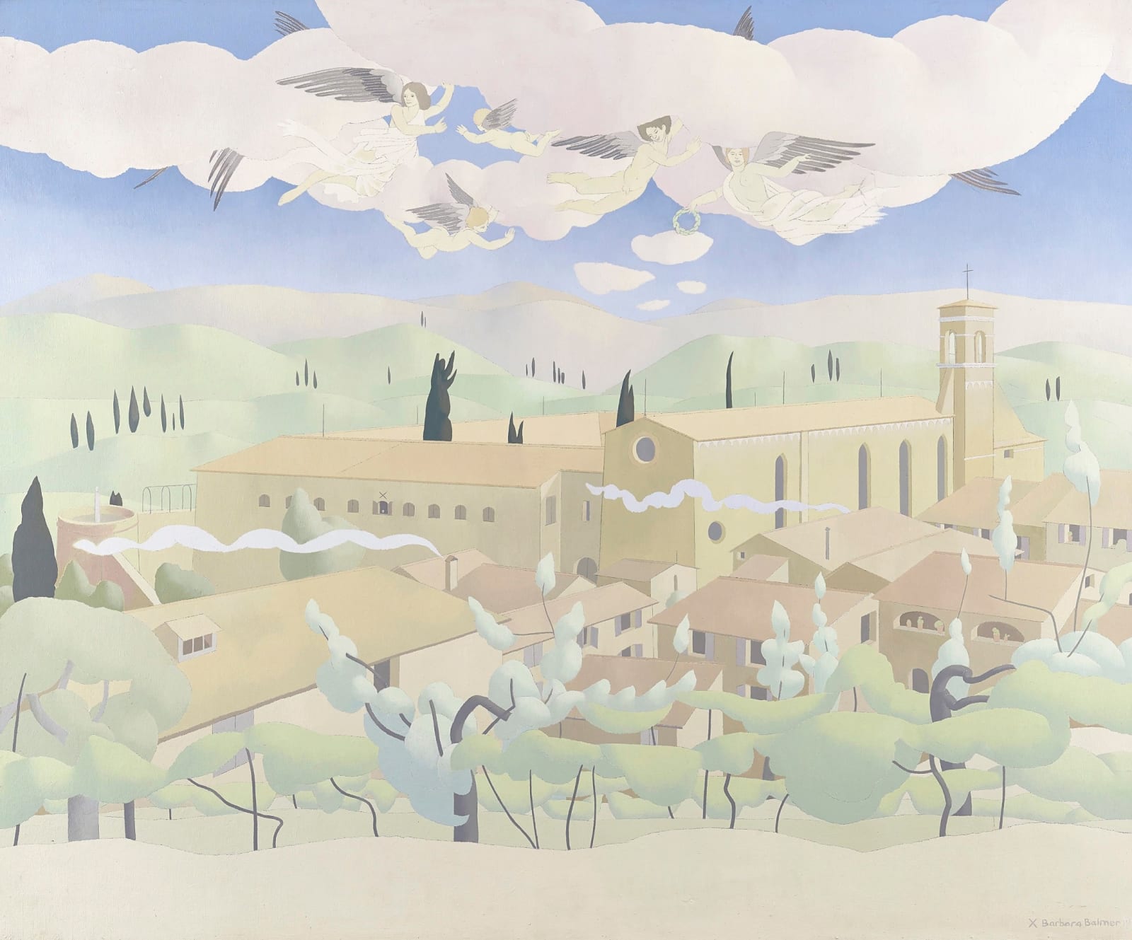 Barbara Balmer RSA RSW, Celebration for San Agostino (San Gimignano), 1980