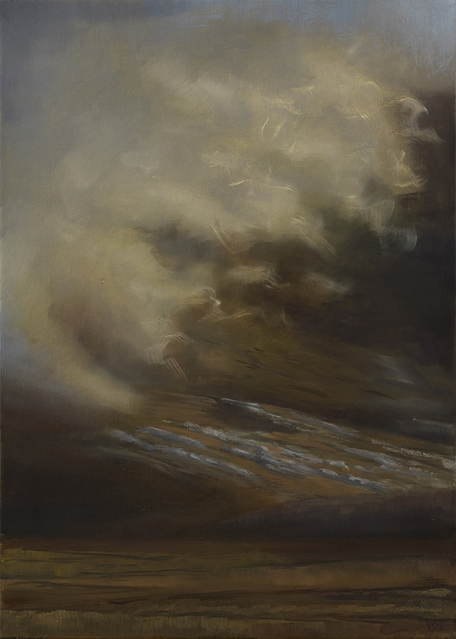 Victoria Orr Ewing, Sunlight on the clouds on Mealisval, Lewis, 2020
