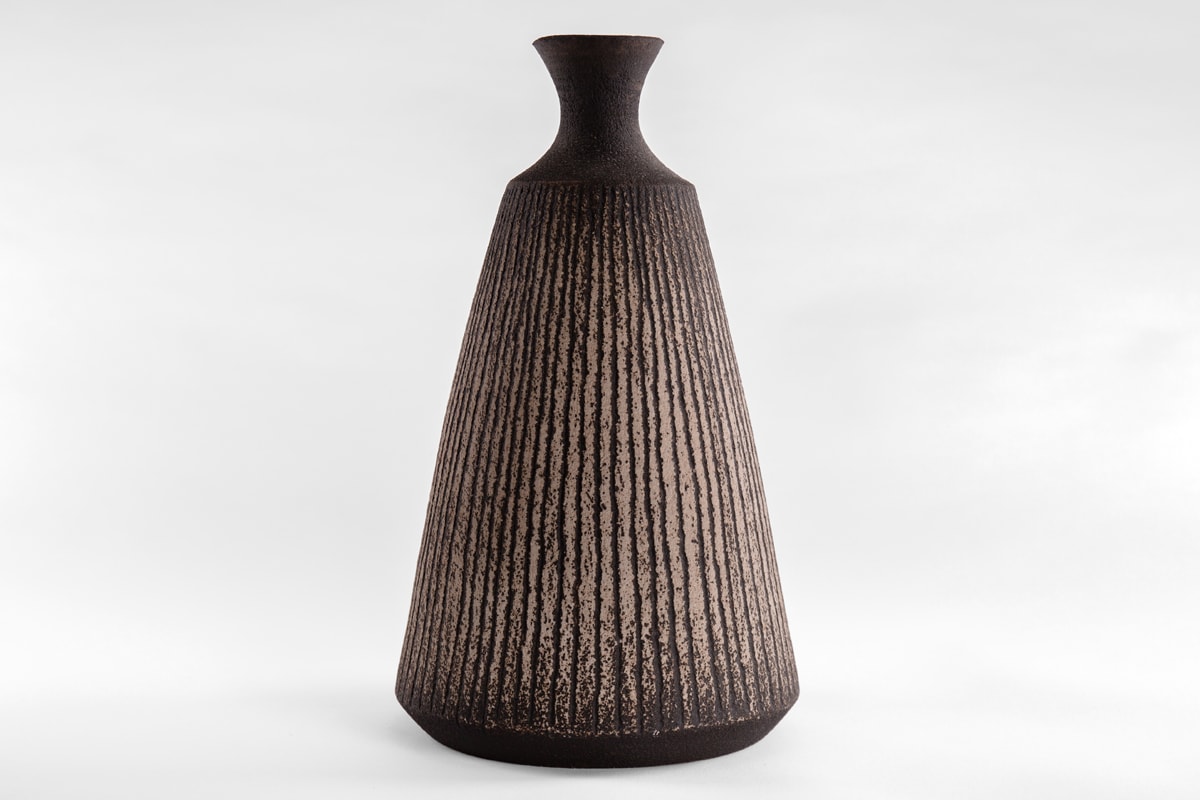 Waistel Cooper, Tall conical lamp base with cut shoulders, 1960s