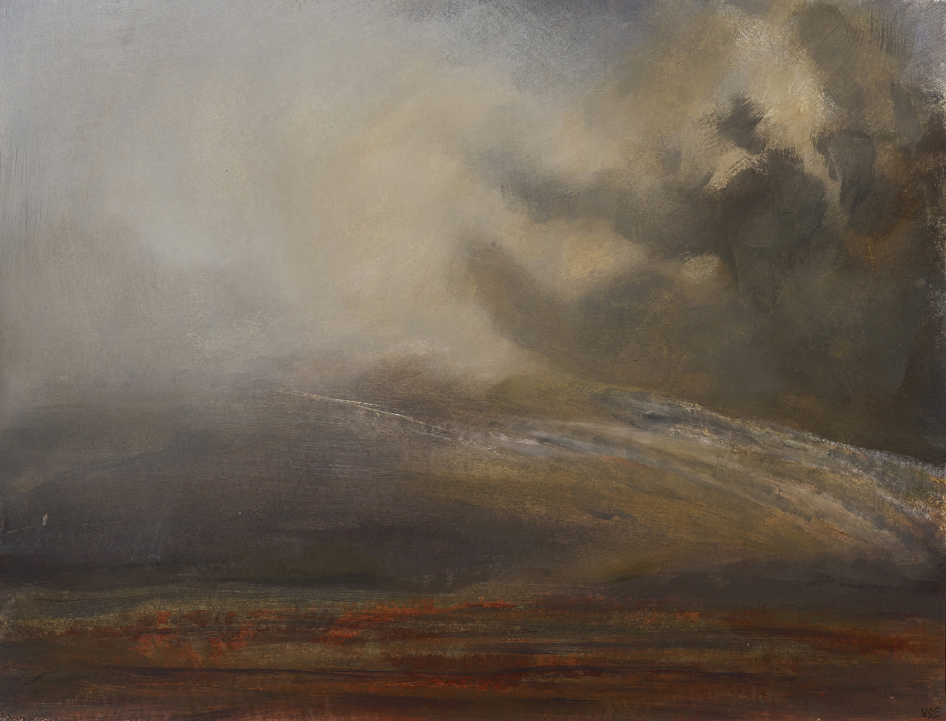 Victoria Orr Ewing, Sunlight and clouds on the mountains, Lewis, 2020