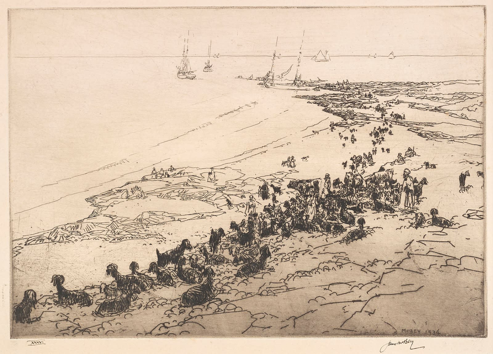 James McBey, Phoenician Coast, 1935