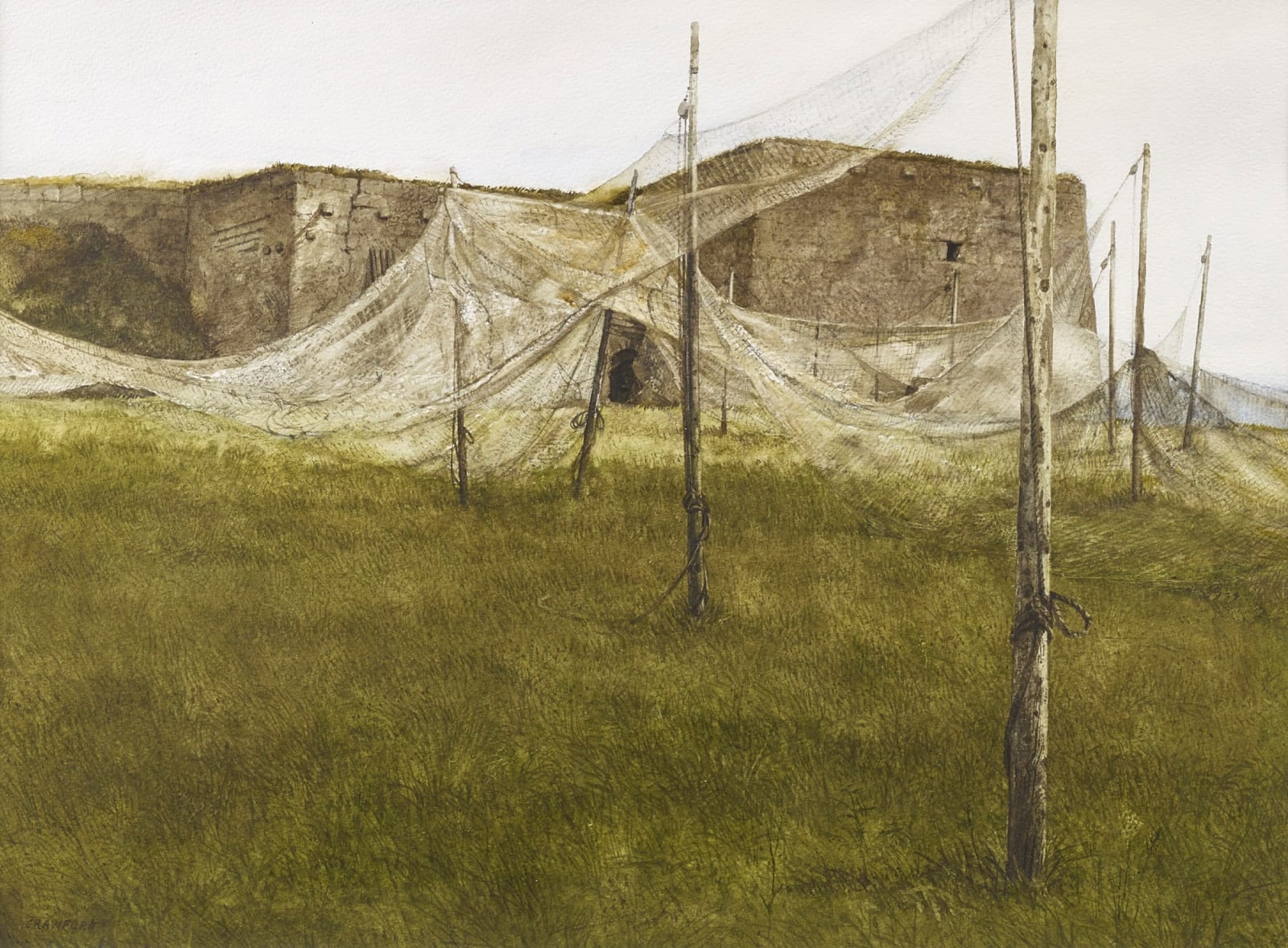 John Gardiner Crawford RSW RBA, Drying Nets, 1996