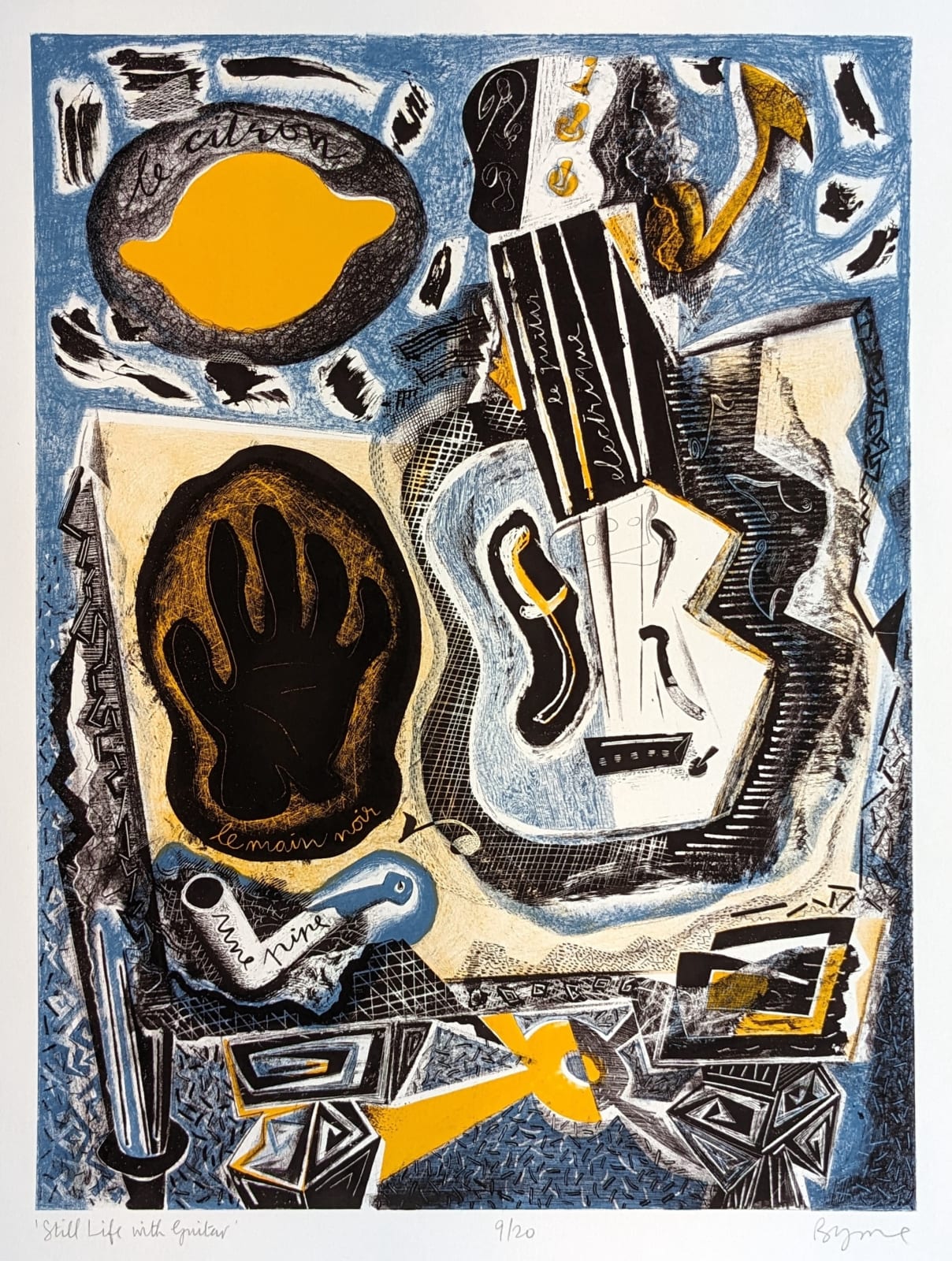 John Byrne RSA, Still Life with Guitar, 2001