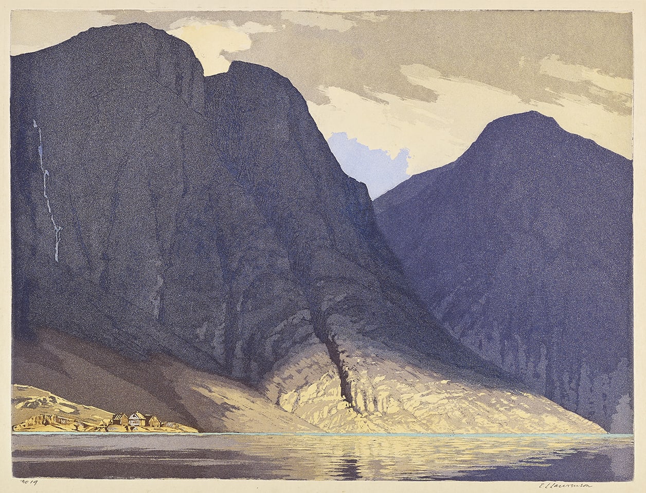 Edward Louis Lawrenson RA, The Sogne Fjord, 1924