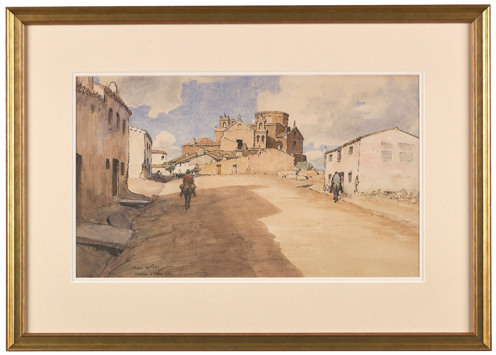 James McBey, Oropesa, Spain, 1954