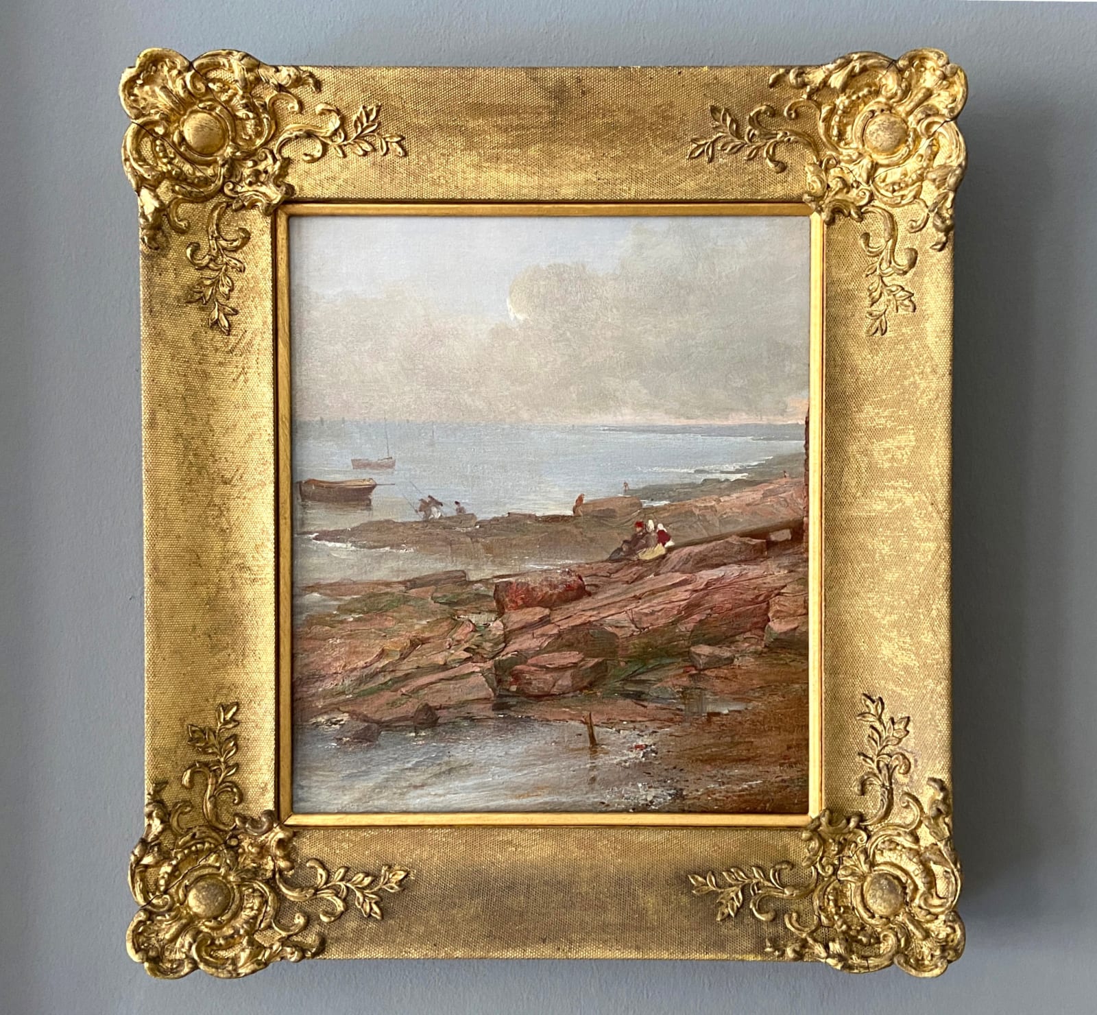 Sir William Fettes Douglas PRSA, On the coast at Newhaven