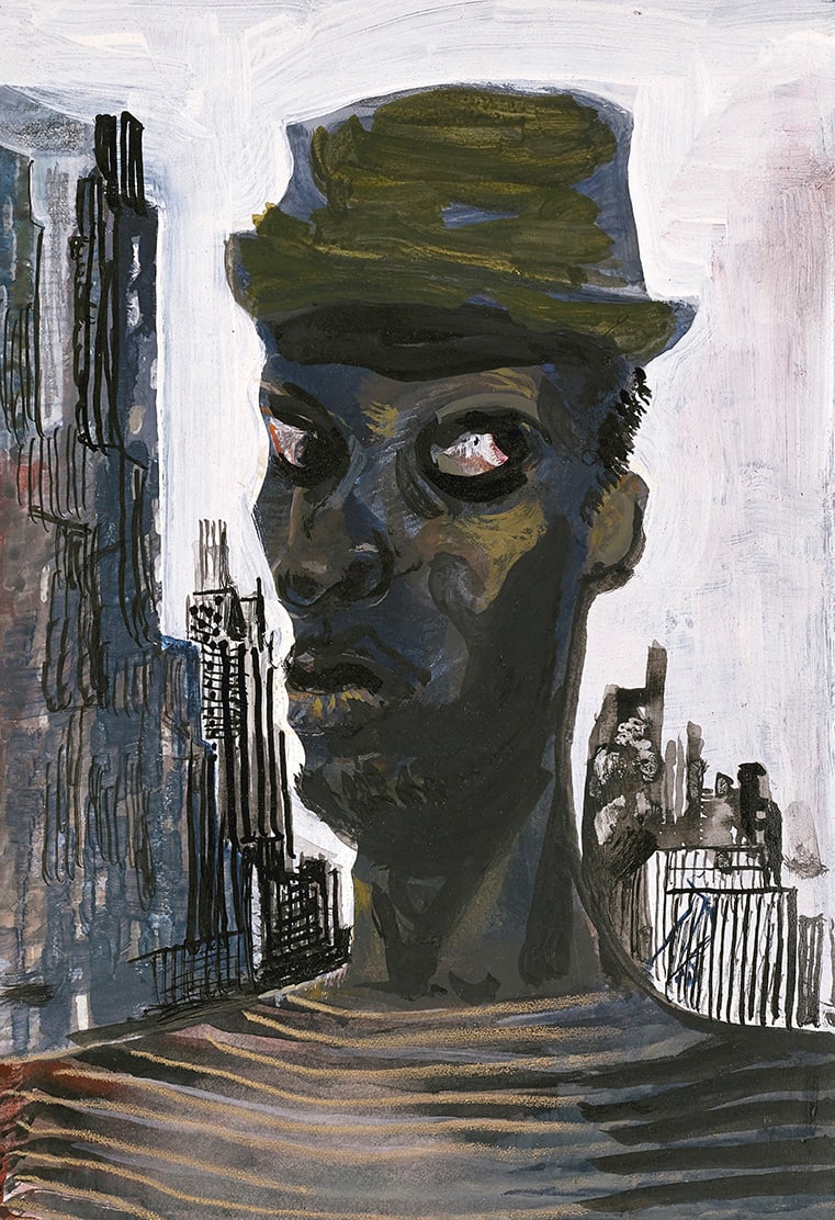 John Byrne RSA, Downtown Black Guy, 2020