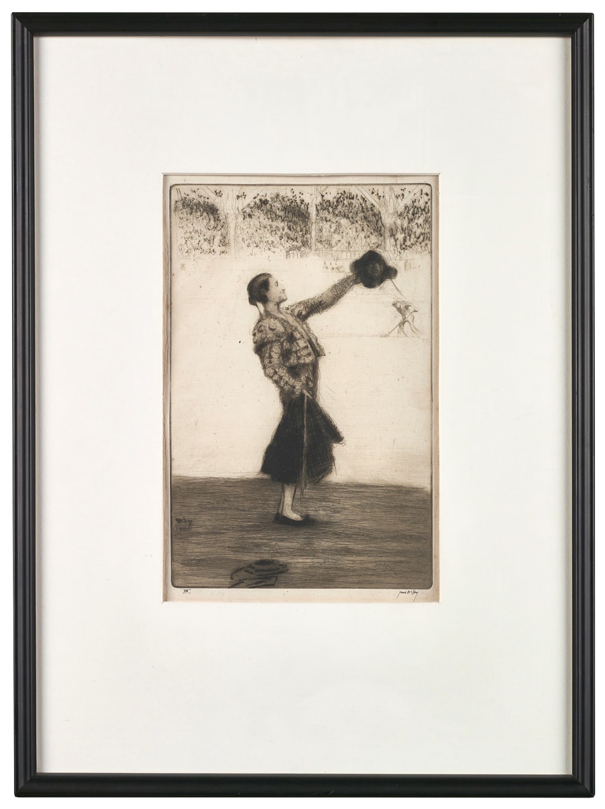 James McBey, The Ovation to the Matador, 1911
