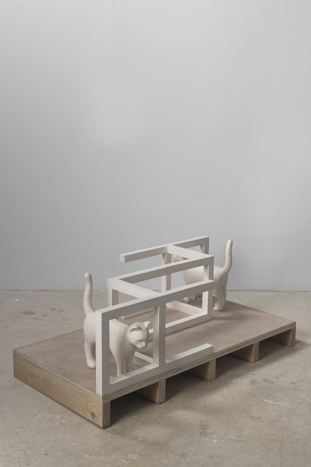 Kenny Hunter, Cats and Chairs, 2022