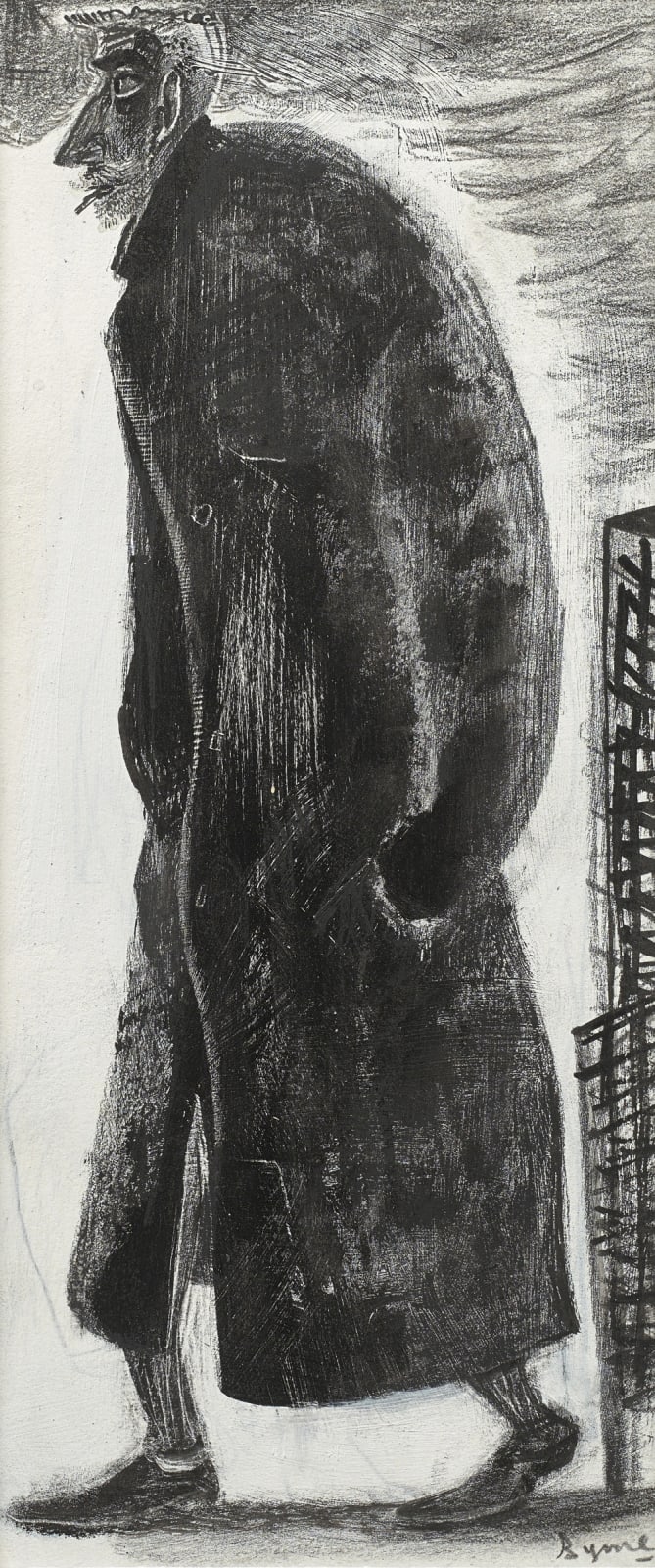 John Byrne RSA, The Long Coat