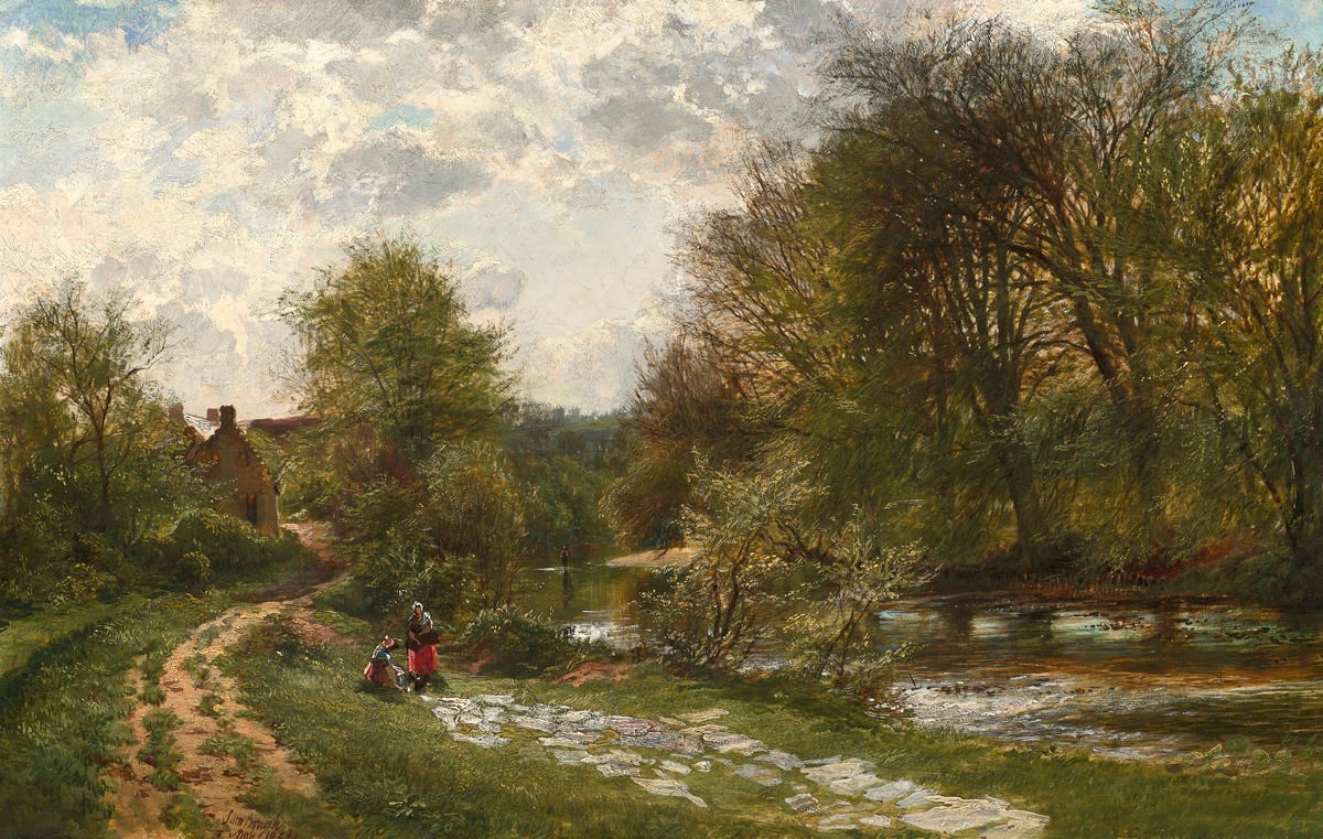 Sam Bough RSA RSW, Beech Trees on the Avon, Lanarkshire, Spring, 1854