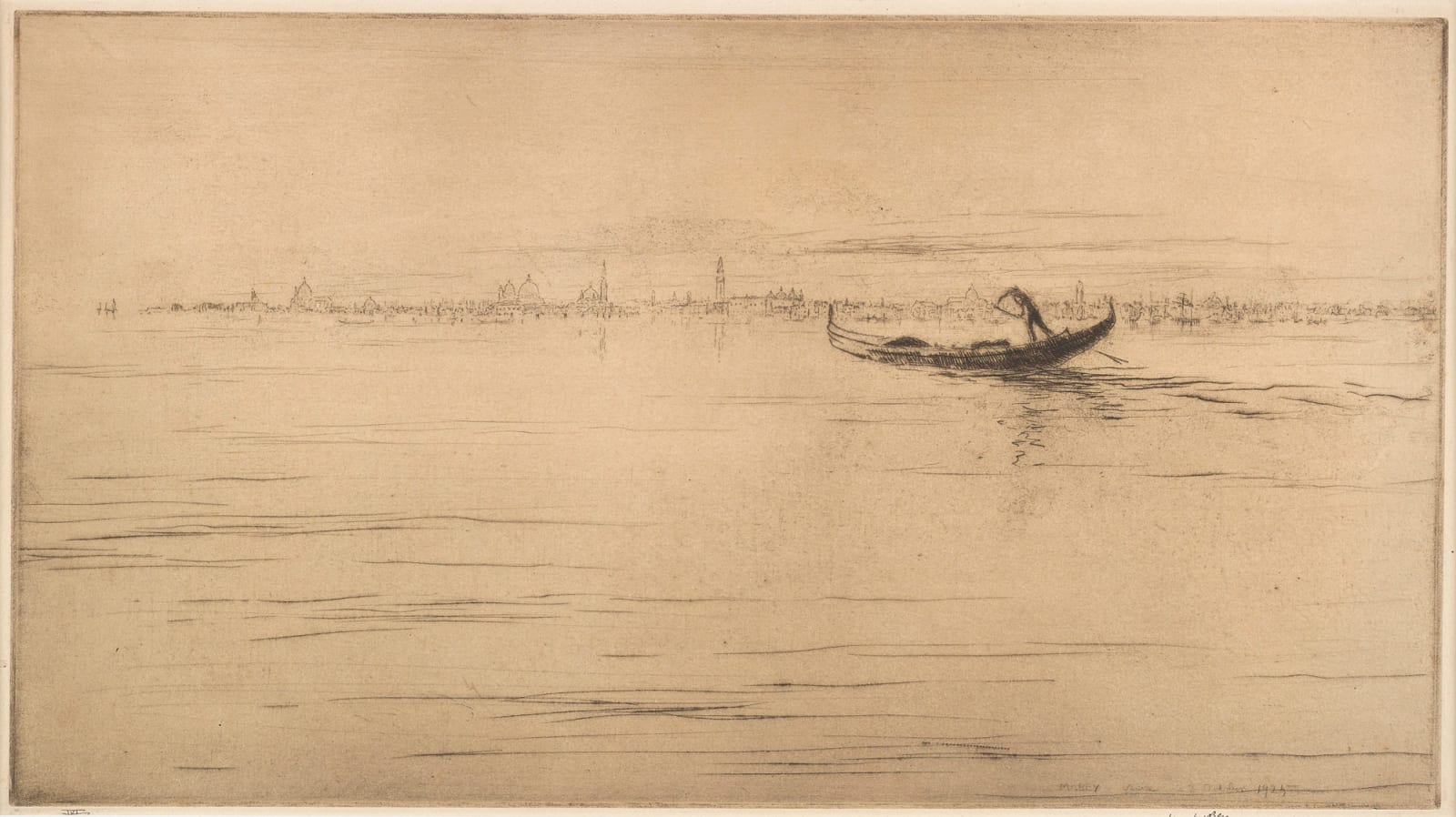 James McBey, Farewell to Venice, 1930