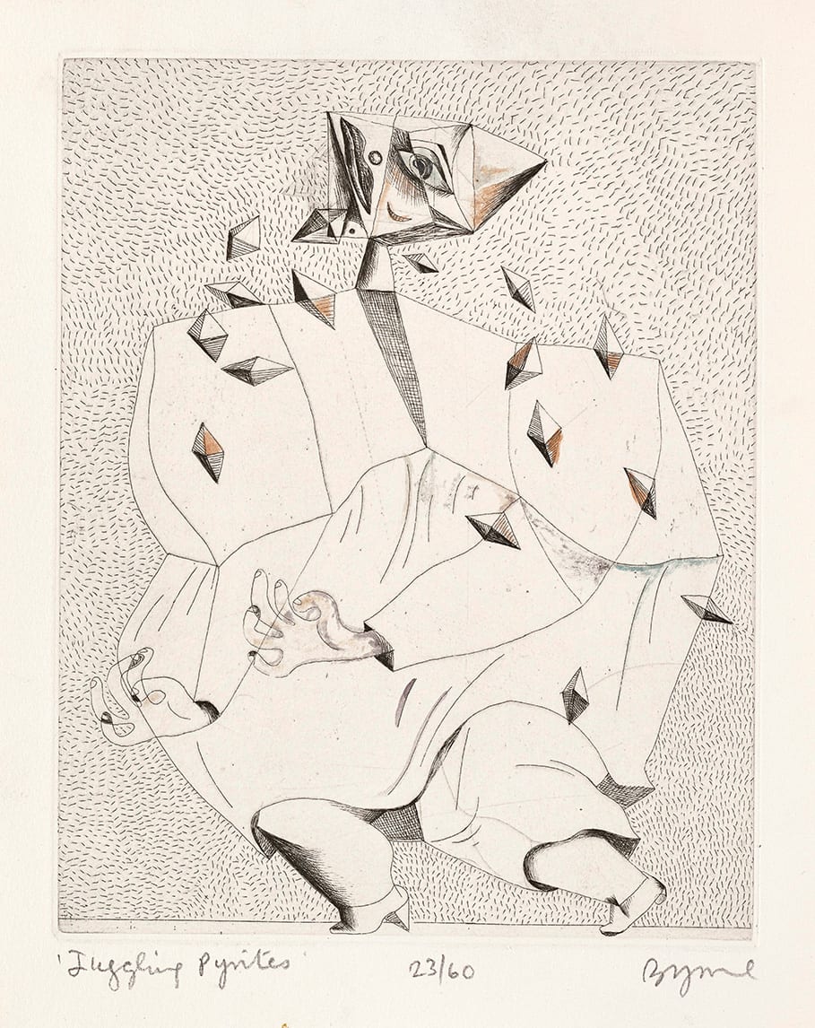 John Byrne RSA, Juggling Pyrites 23/60, 1998