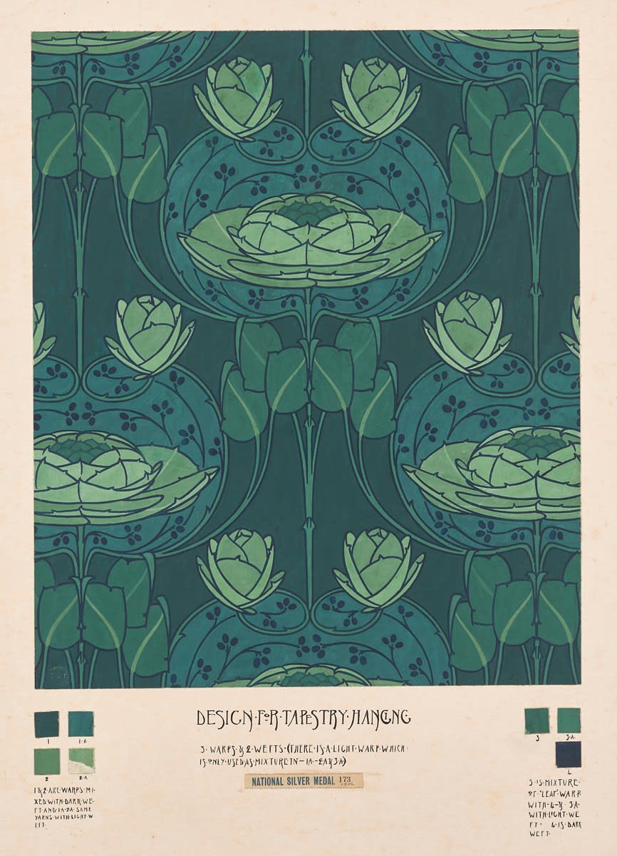 Frederick Burrows, Design for tapestry hanging for the National Competition, 1902