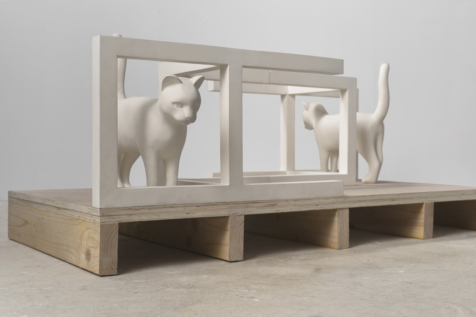 Kenny Hunter, Cats and Chairs, 2022