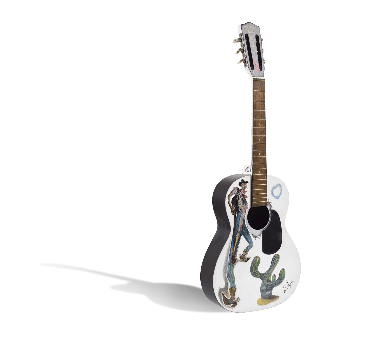 John Byrne RSA, 'Your Cheatin' Heart', hand painted guitar