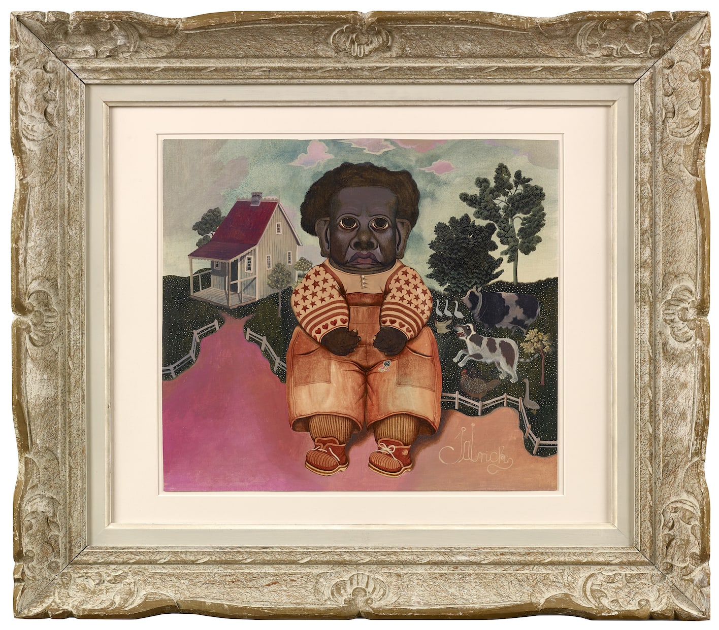 John Byrne RSA, Black Boy in Dungarees, 1972