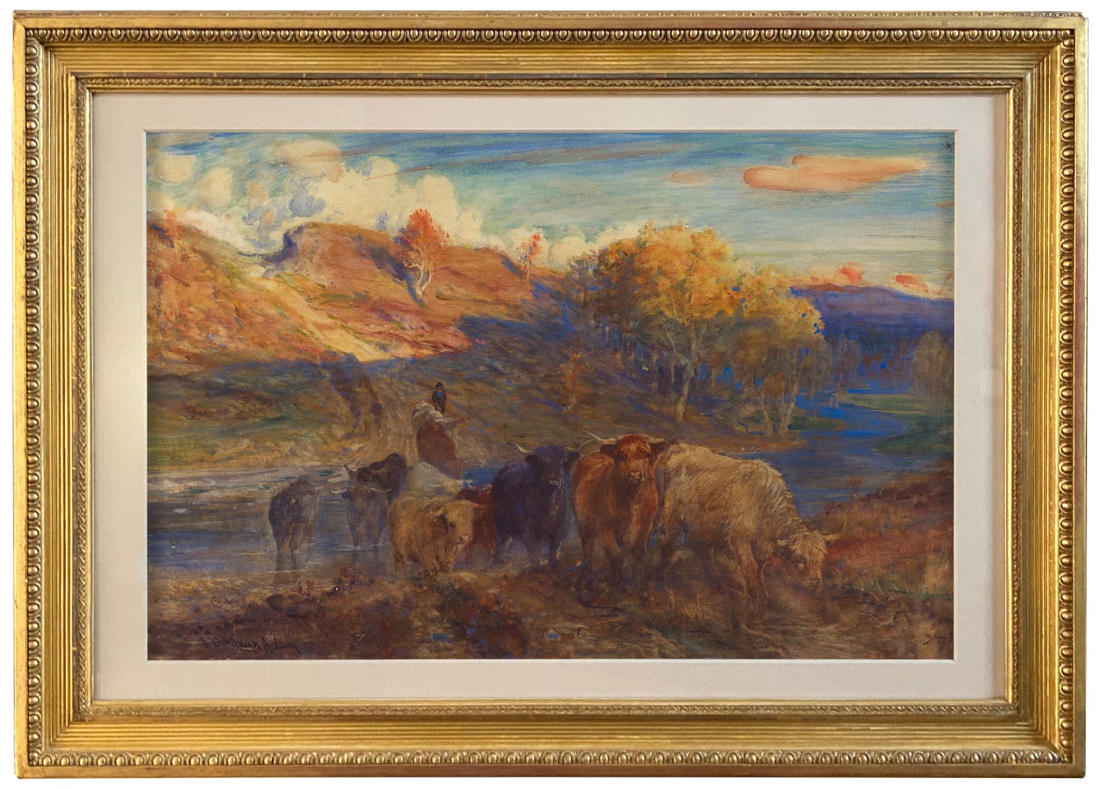 Joseph Denovan Adam RSA RSW, Evening, Strathspey (or The Glory of the Dying Day), c.1891