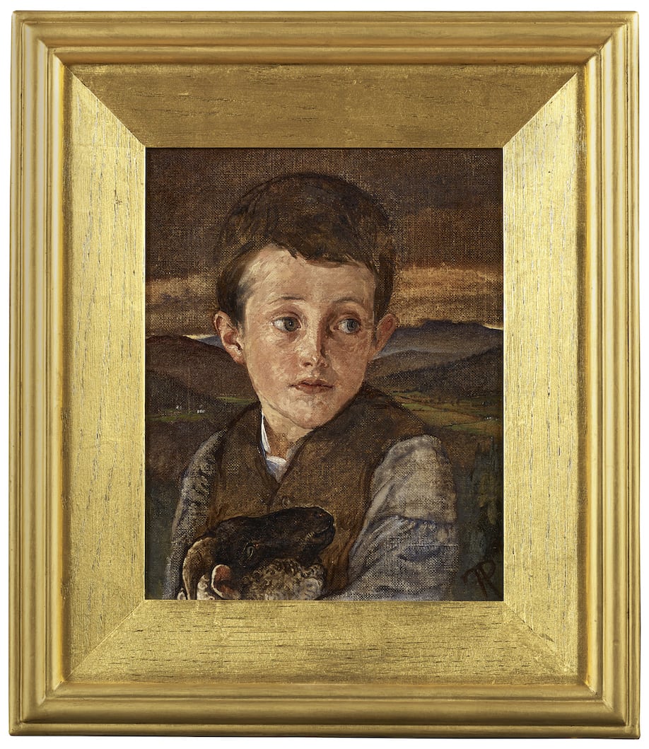 Phoebe Anna Traquair HRSA, Boy and sheep, 1891