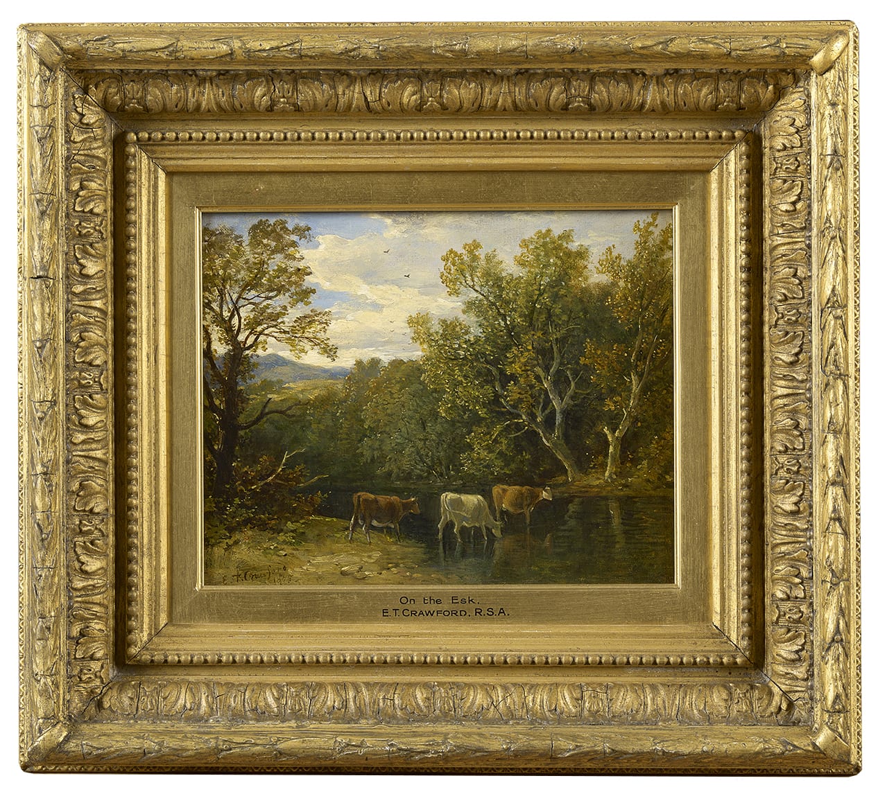Edmund Thornton Crawford RSA, On the Esk, 1875