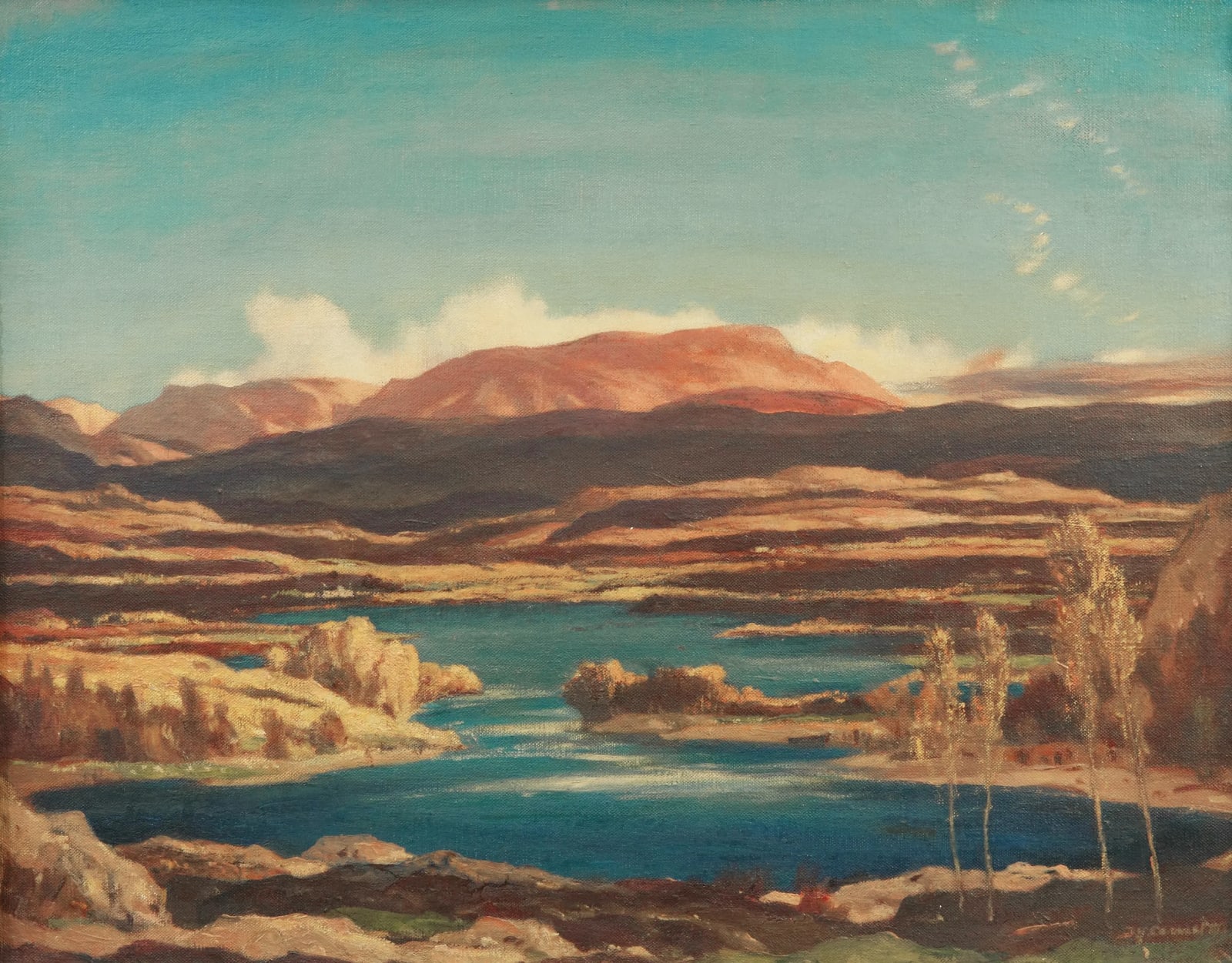 Sir David Young Cameron RA RSA HRSW RE, The Woods and Waters, Badenoch