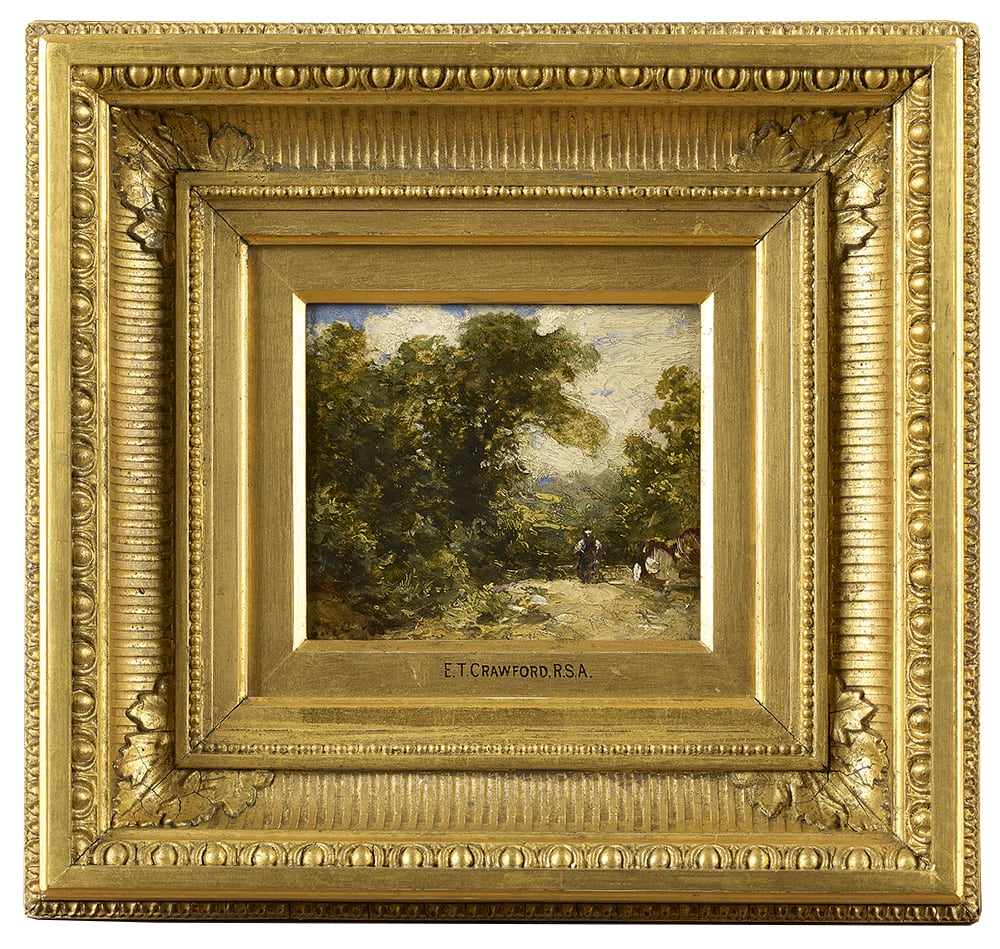 Edmund Thornton Crawford RSA, Figure on a country path, c.1875