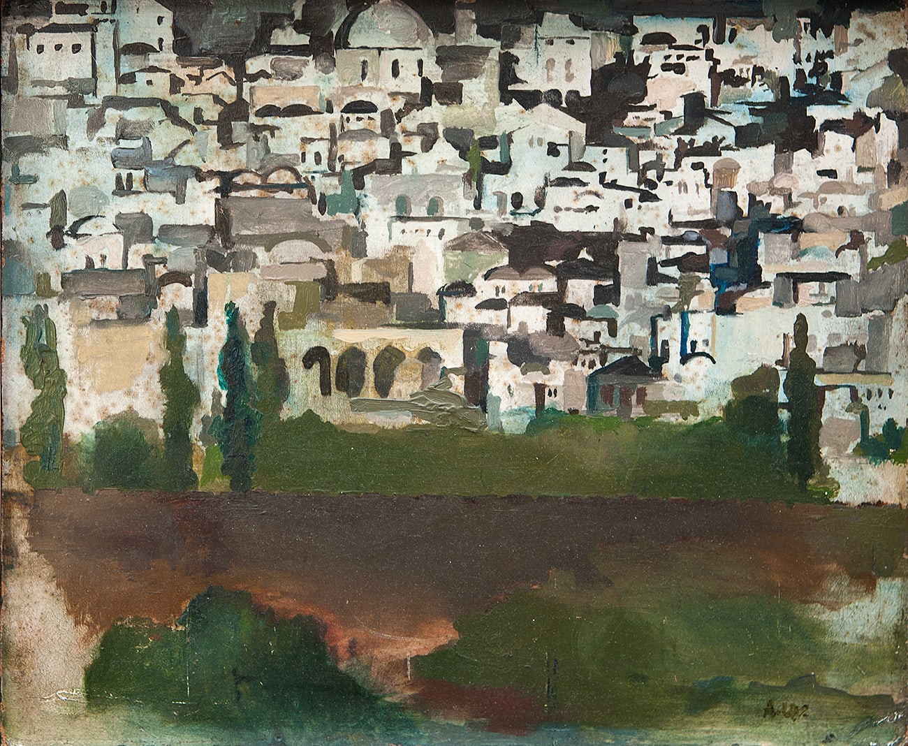 Anthony Whishaw RA, Jerusalem Houses From The Mount Of Olives, 1970