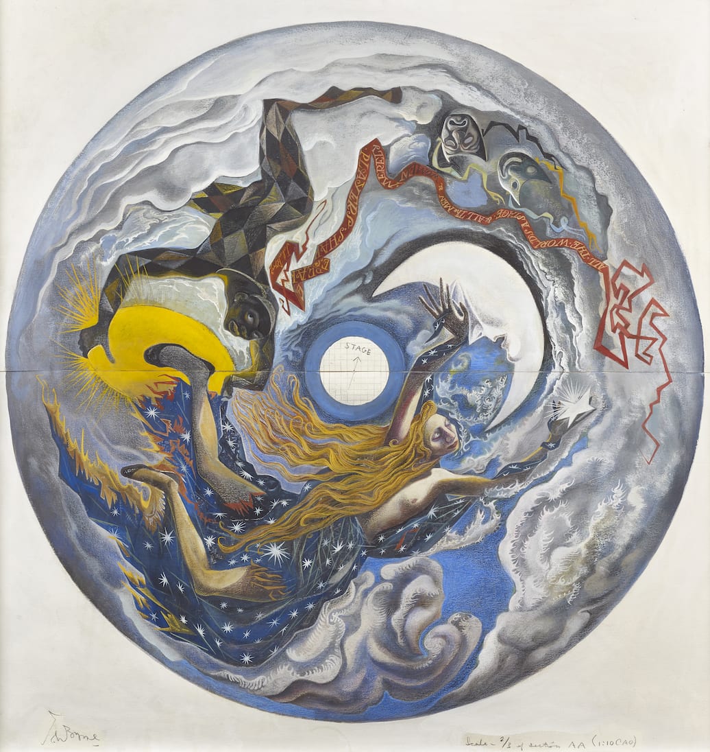 John Byrne RSA, Design for the King's Theatre dome mural, c. 2013