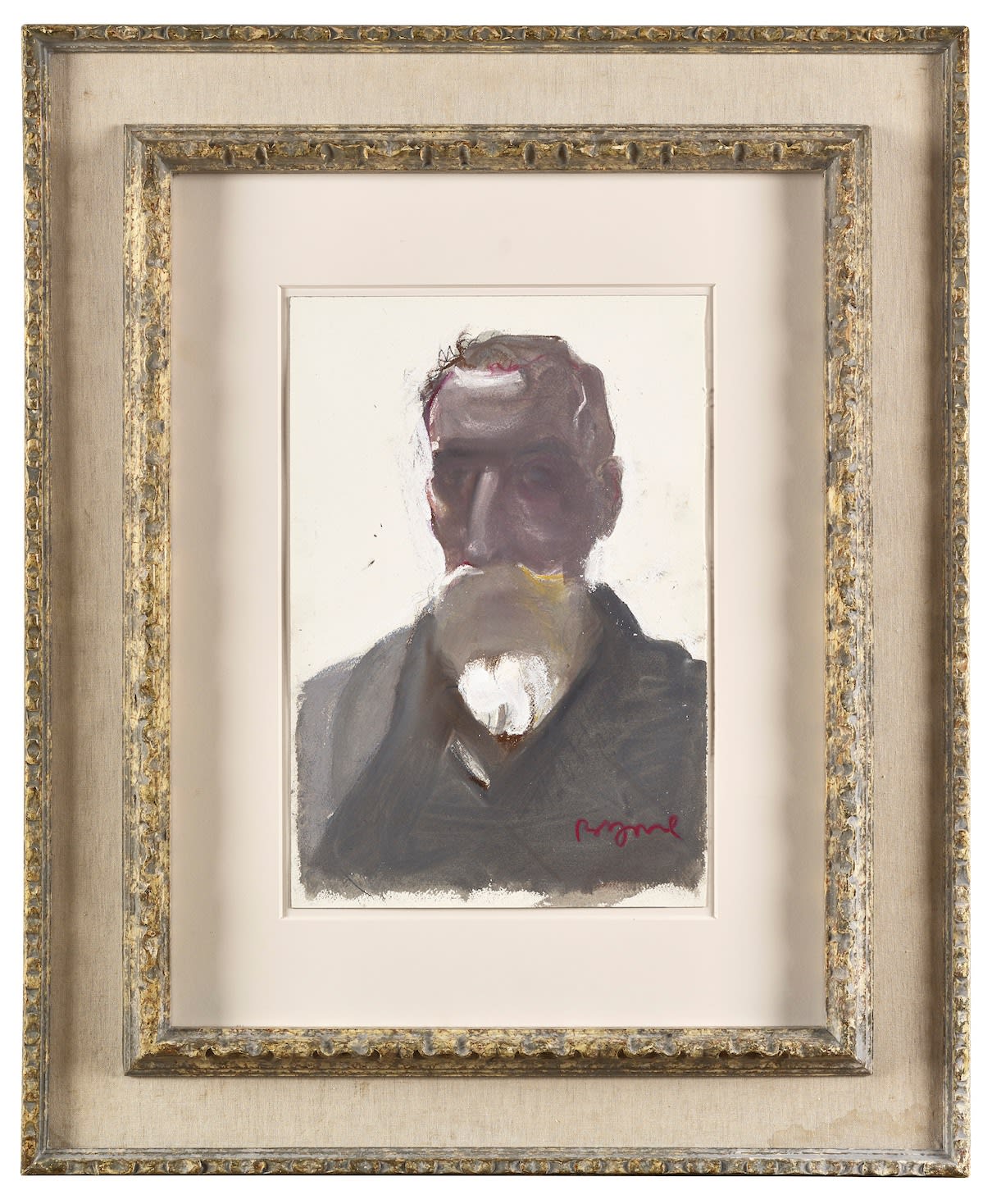 John Byrne RSA, Self portrait against the light, c. 2000