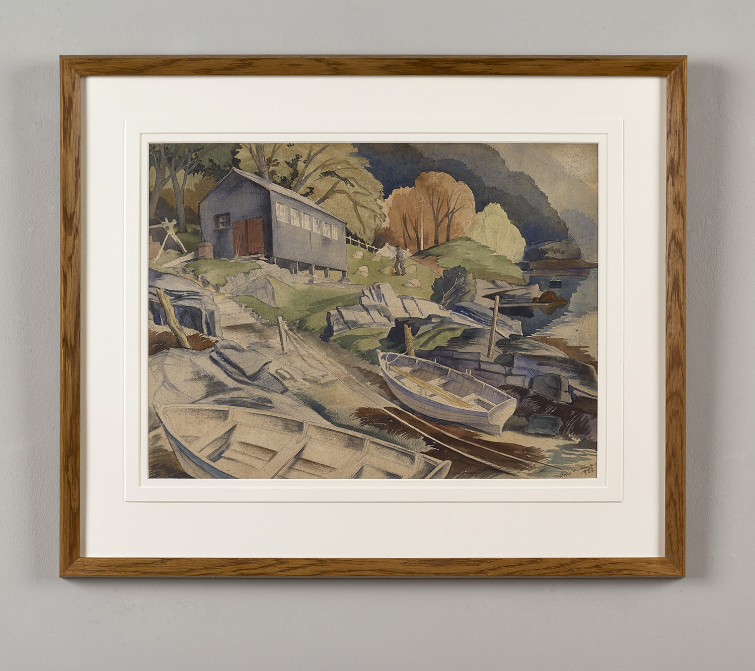 Ian Fleming RSA RSW, On Loch Long Side, 1936